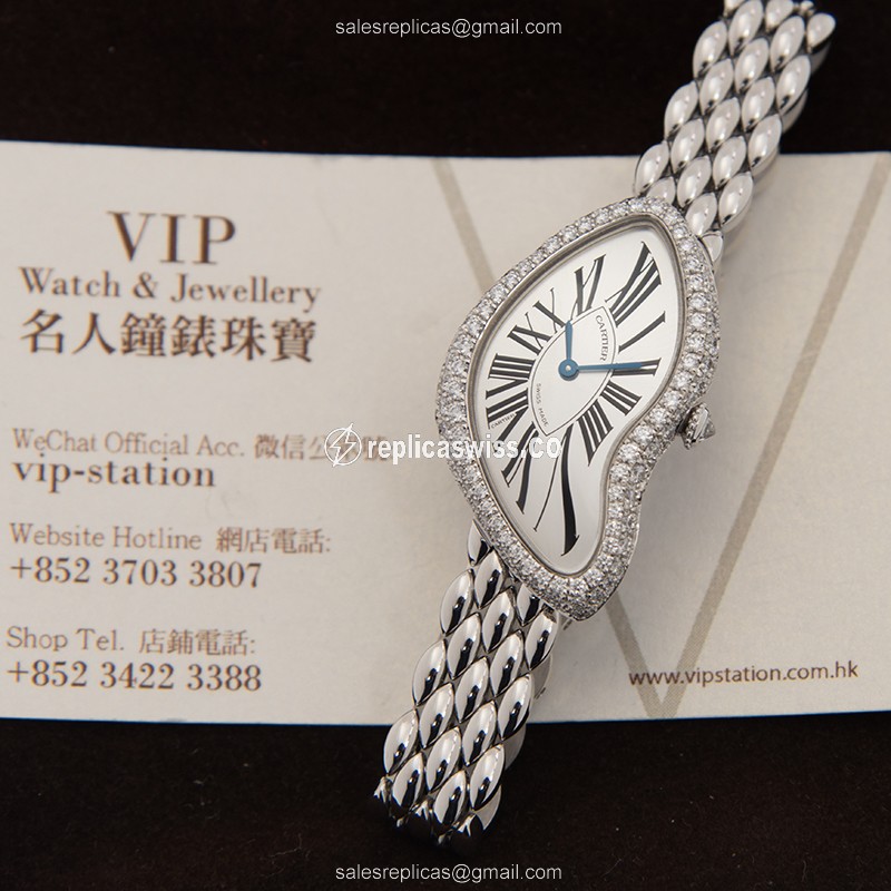 Cartier WL420051 CRASH Manual Wind 18kt White Gold & Diamond