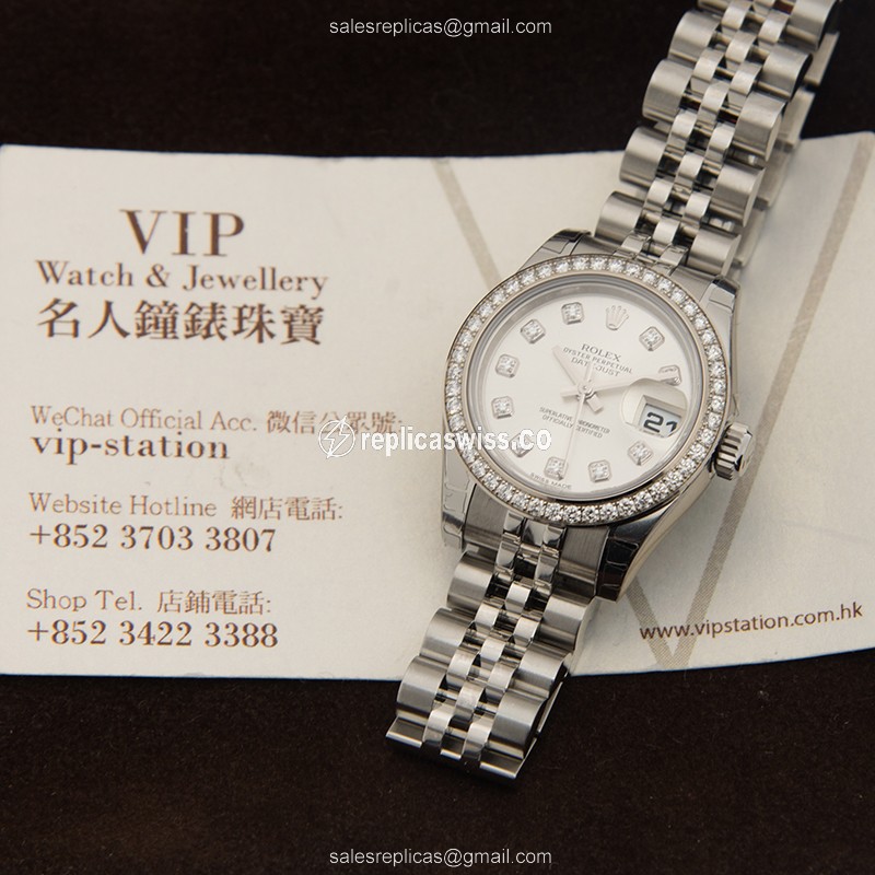 Rolex 179384GSV LADY DATEJUST Automatic 18kt White Gold & Diamond & Steel