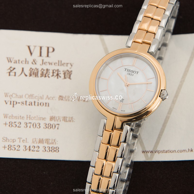Tissot T094.210.22.111.00 FLAMINGO Quartz Gold-Plated & Stainless Steel