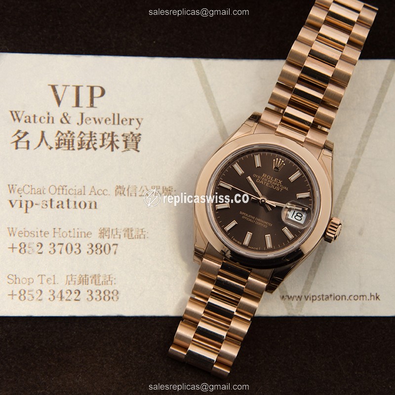 Rolex 279165BR LADY DATEJUST Automatic 18kt Rose Gold