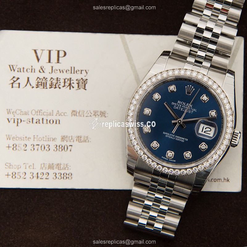 Rolex 116244G DATEJUST Automatic 18kt White Gold & Diamond & Steel