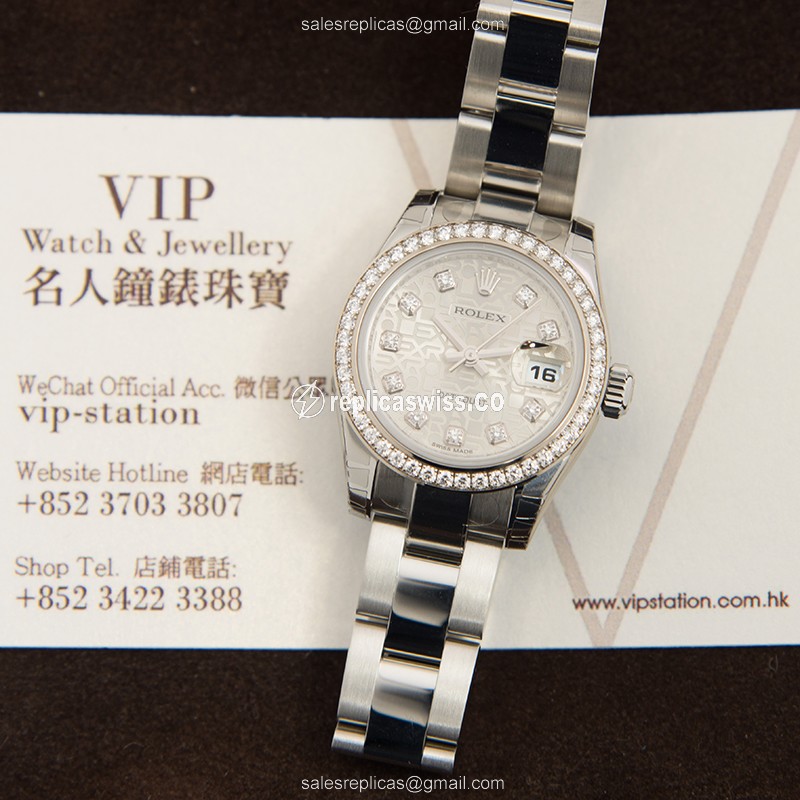 Rolex 179384JSV_O LADY DATEJUST Automatic 18kt White Gold & Diamond & Steel