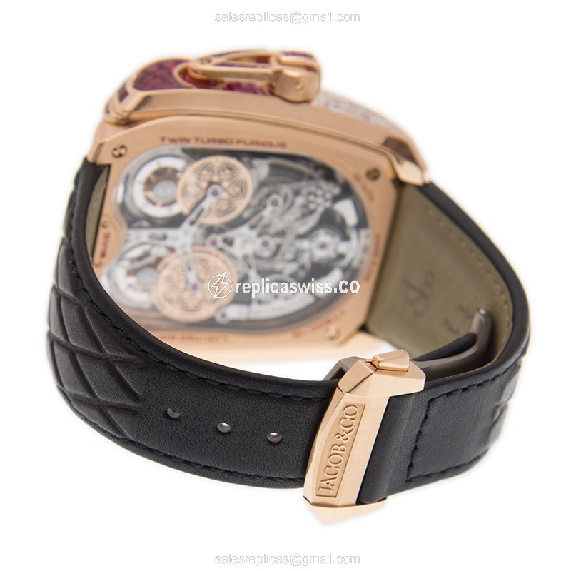 Jacob & Co TT800.40.BR.AA.AWA4S TWIN TURBO Manual Wind 18kt Rose Gold & Diamonds