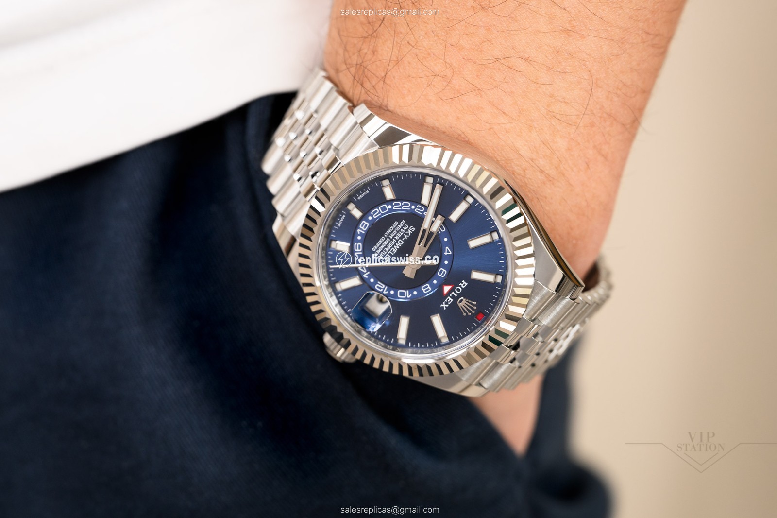 Rolex 326934-0004 SKY-DWELLER Automatic 18kt White Gold & Steel