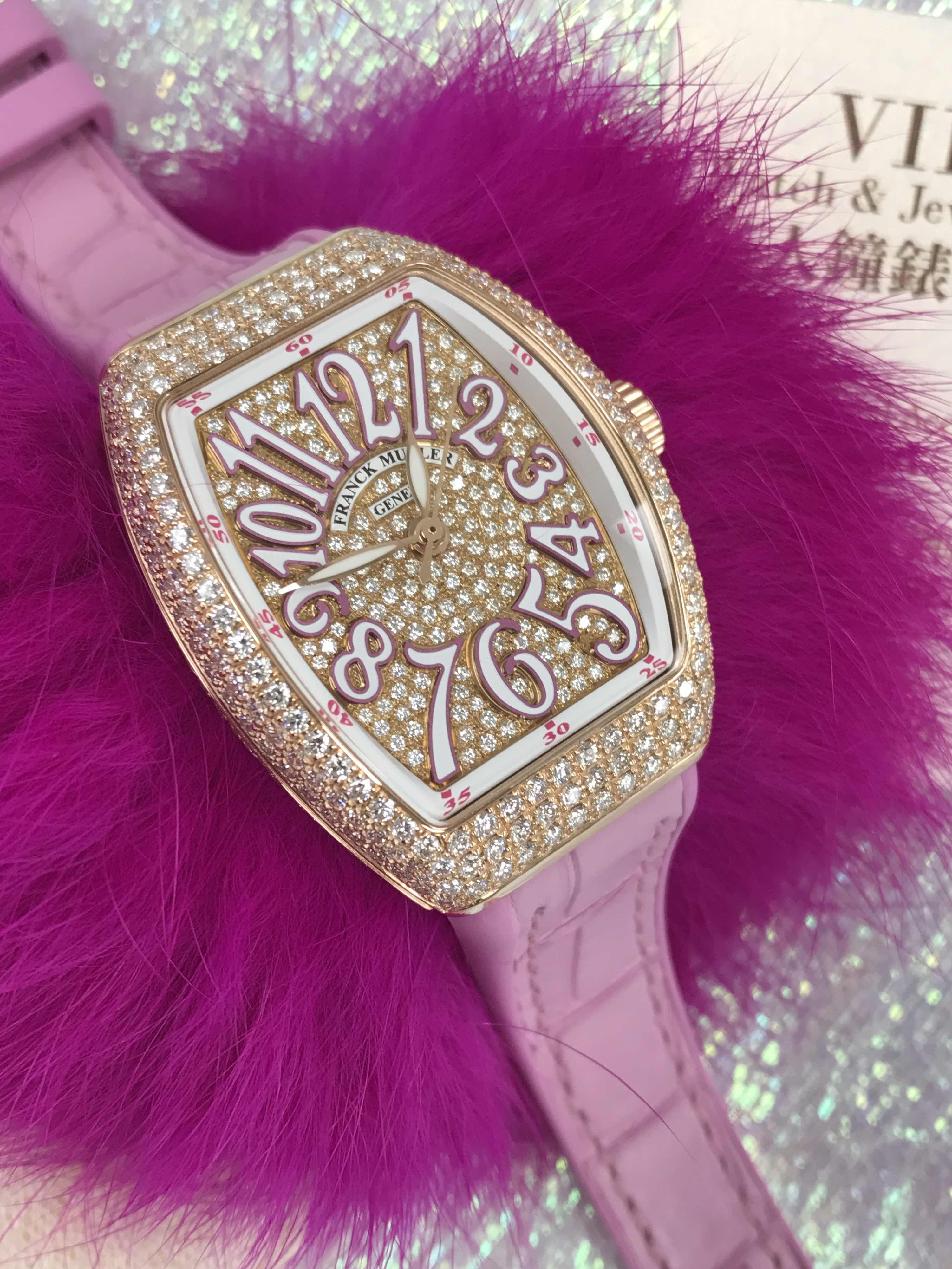 Franck Muller V 29 SC AT FO D CD (5N.RS) VANGUARD Automatic 18kt Rose Gold & Diamonds