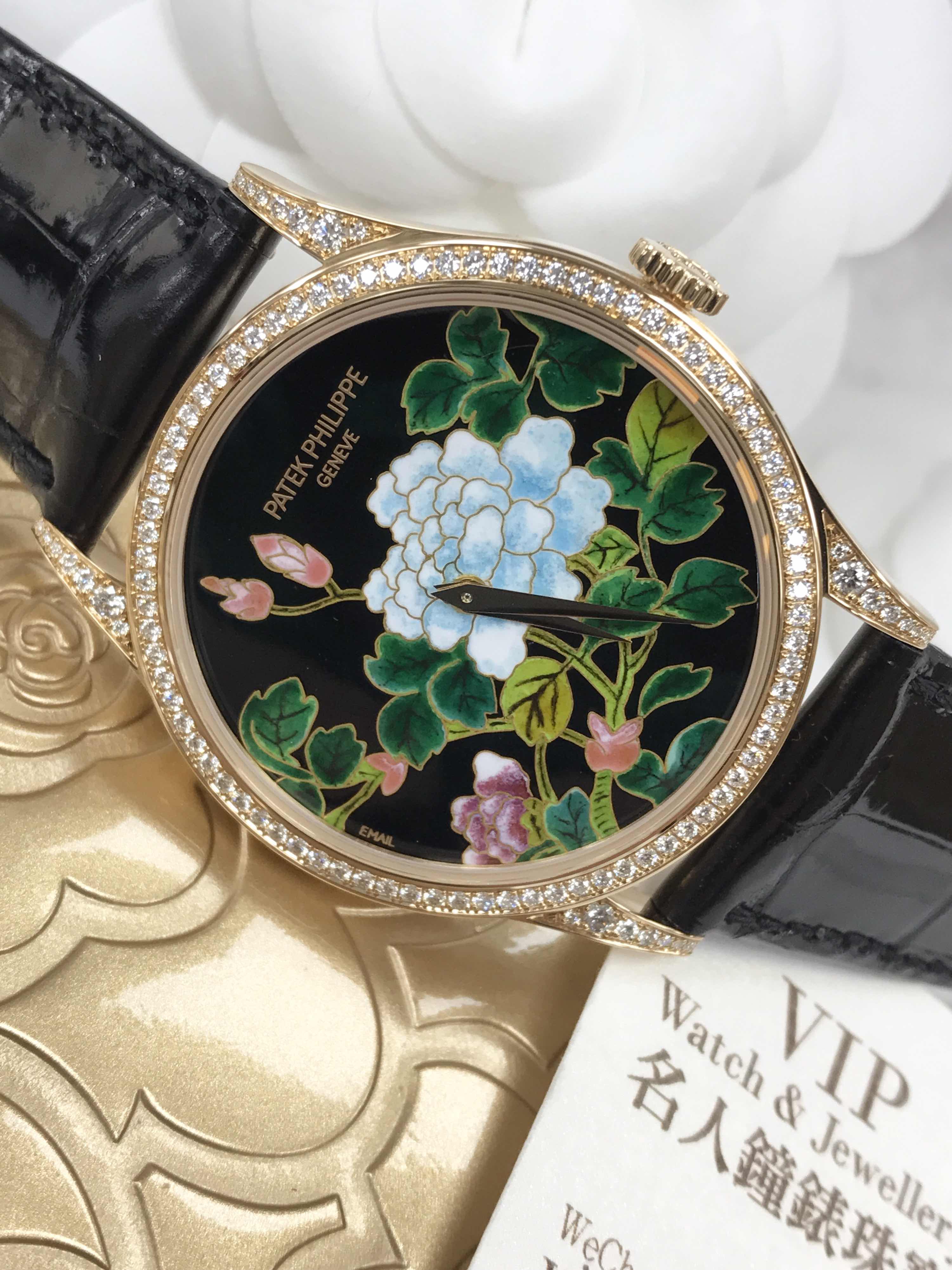 Patek Philippe 5077/100R-027 CALATRAVA Automatic 18kt Rose Gold & Diamonds