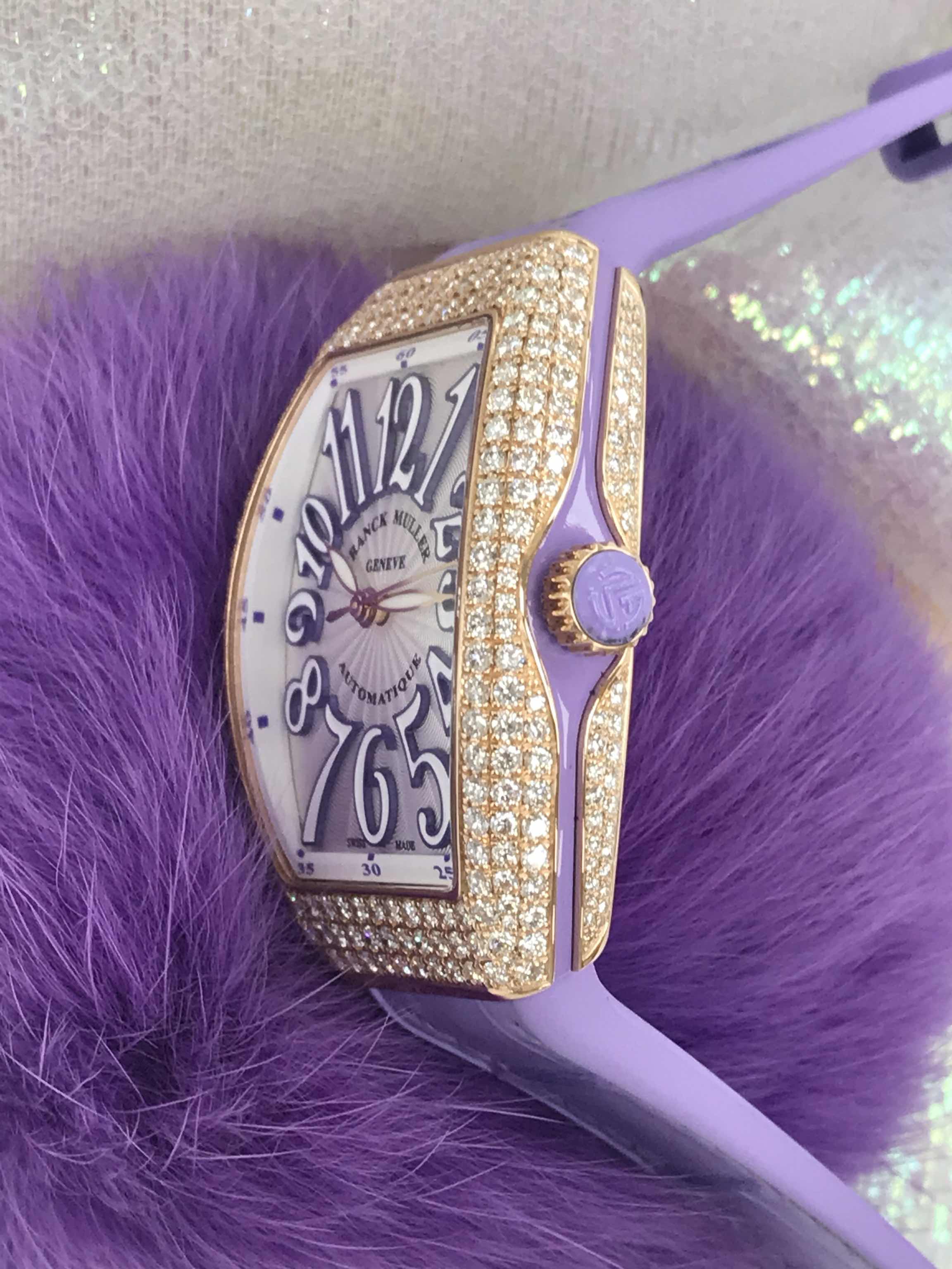 Franck Muller V 32 SC AT FO D (5N.VL) VANGUARD Automatic 18kt Rose Gold & Diamonds