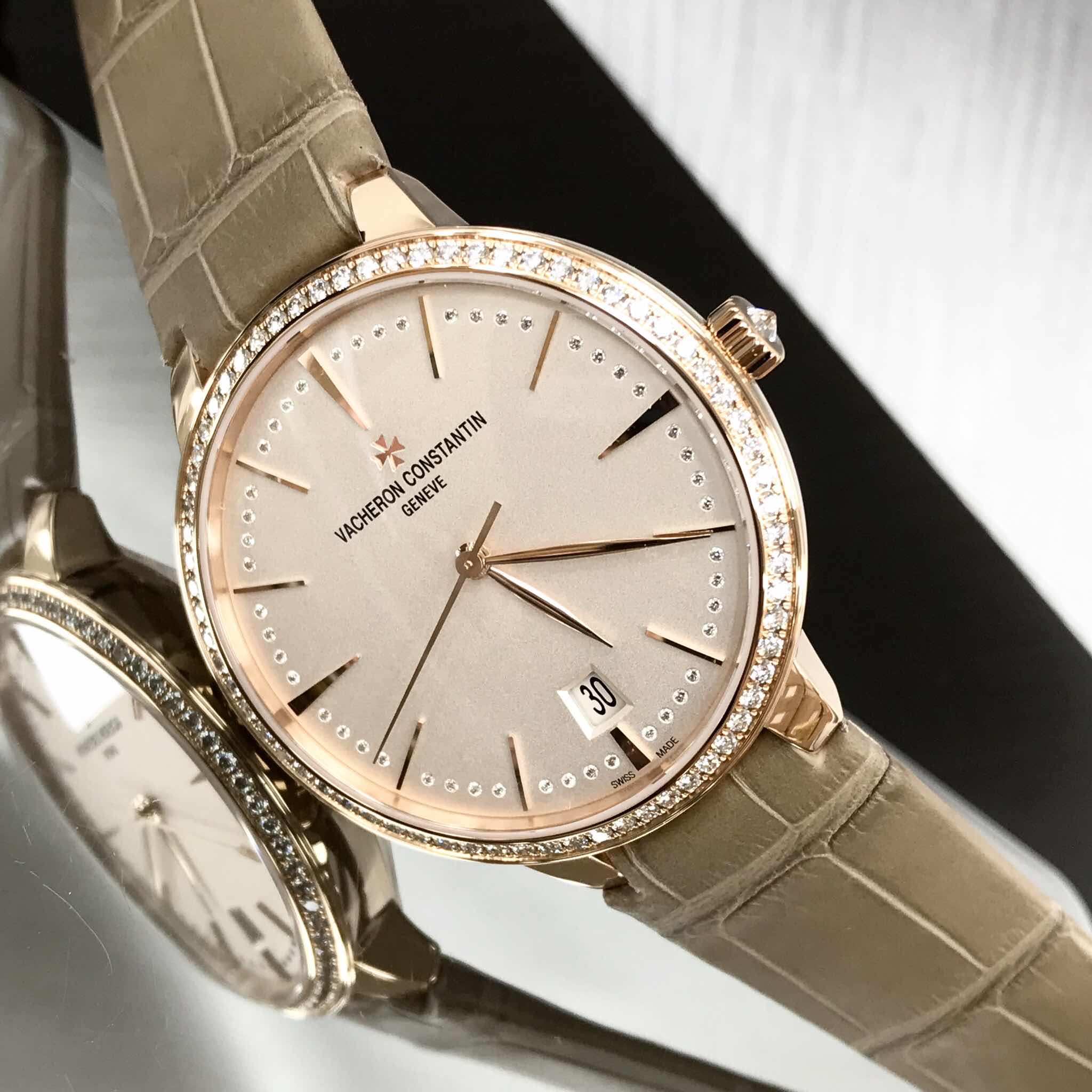Vacheron Constantin 85515/000R-9840 PATRIMONY TRADITIONELLE Automatic 18kt Rose Gold & Diamonds