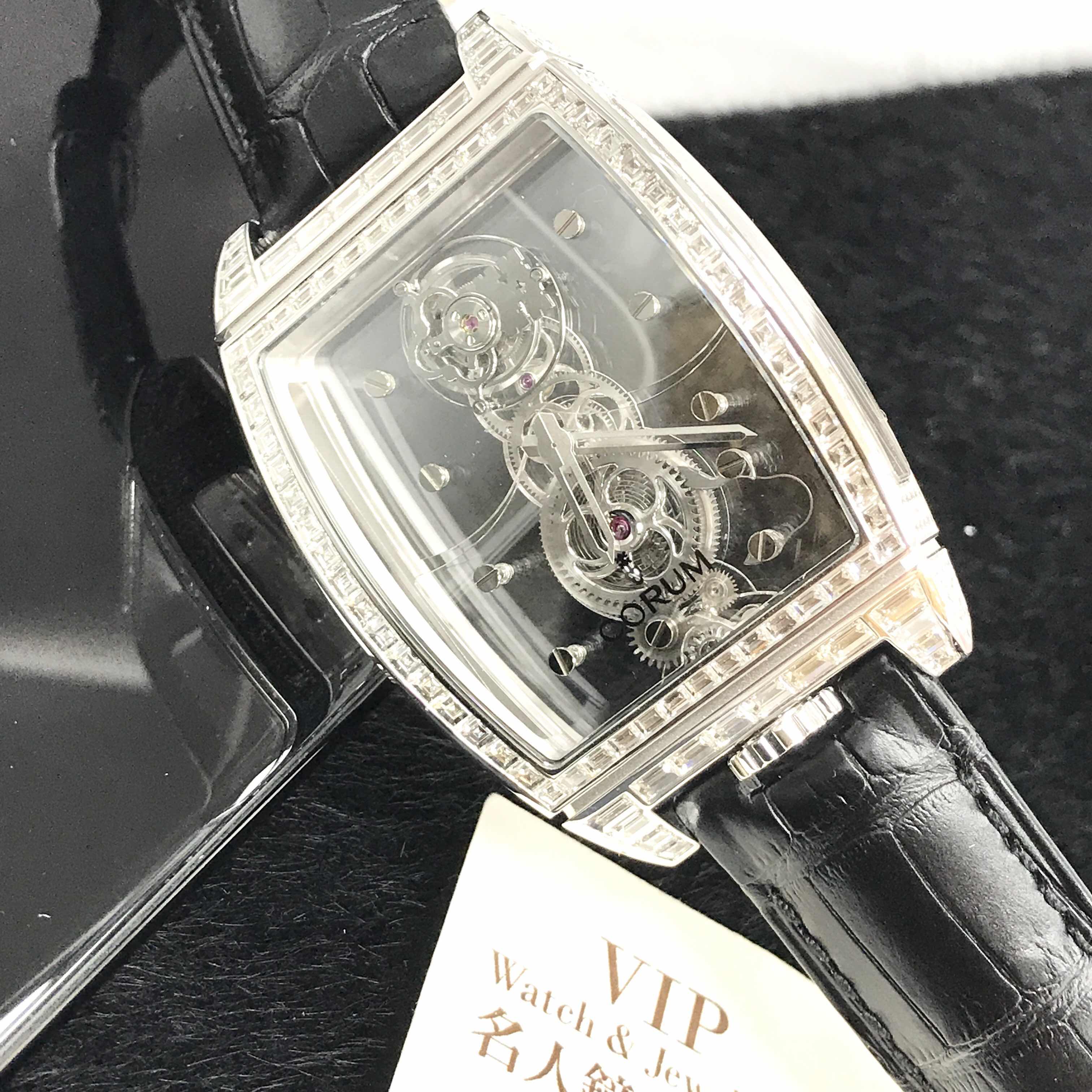 Corum 100.169.69-0F01 0000 BRIDGE Manual Wind 18kt White Gold & Diamond