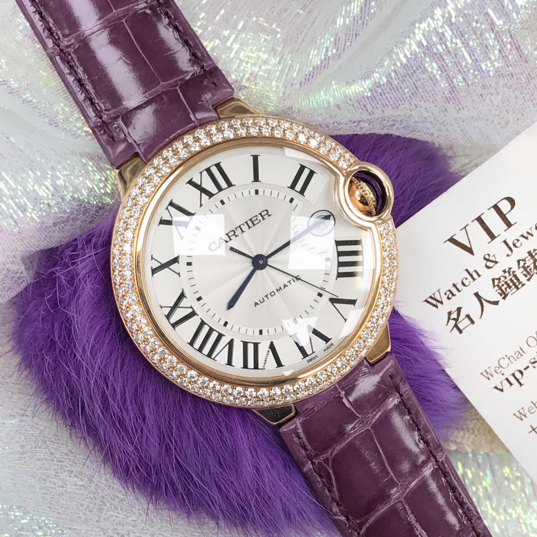 Cartier WE900851 BALLON BLEU Automatic 18kt Rose Gold & Diamonds
