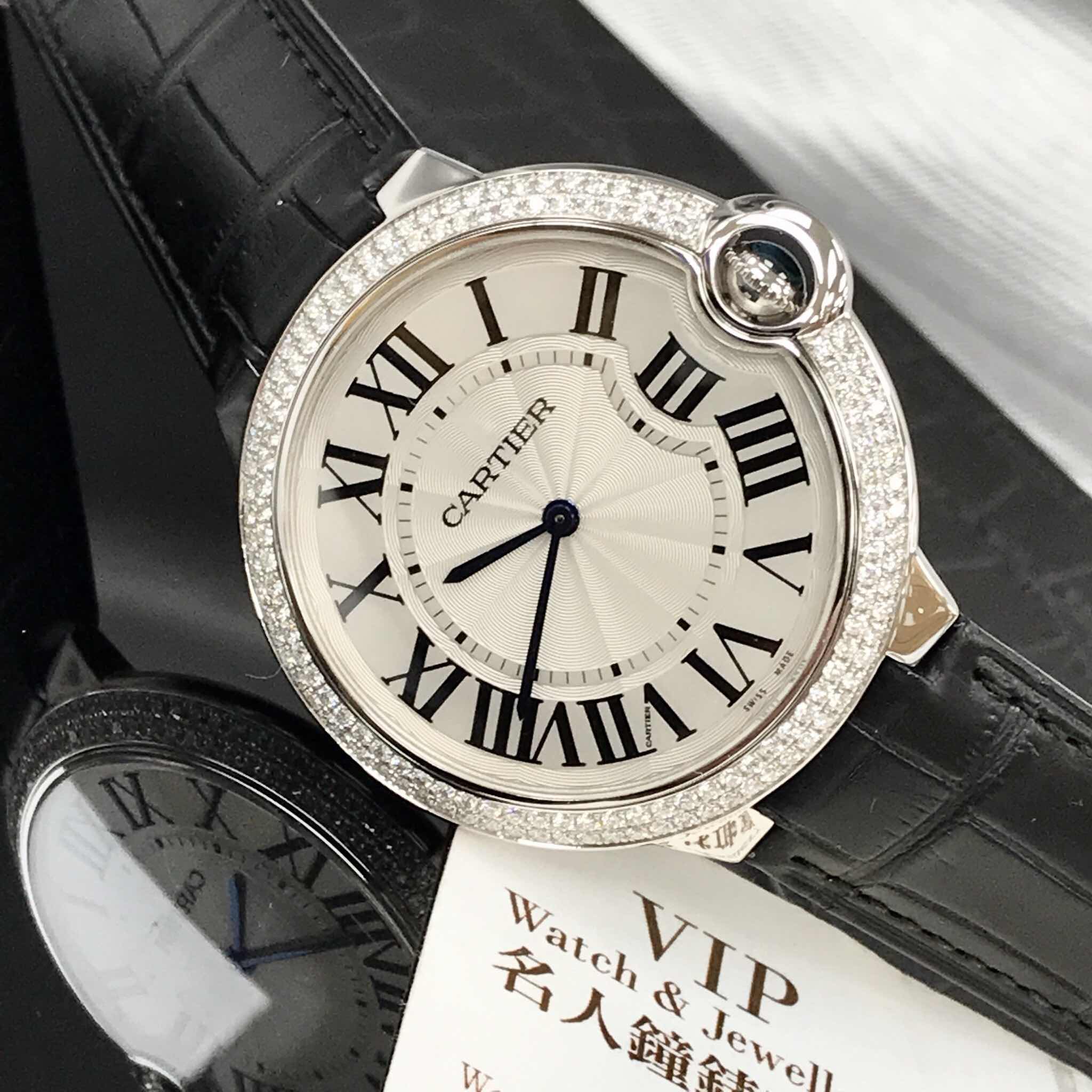 Cartier WE902056 BALLON BLEU Manual Wind 18kt White Gold & Diamond
