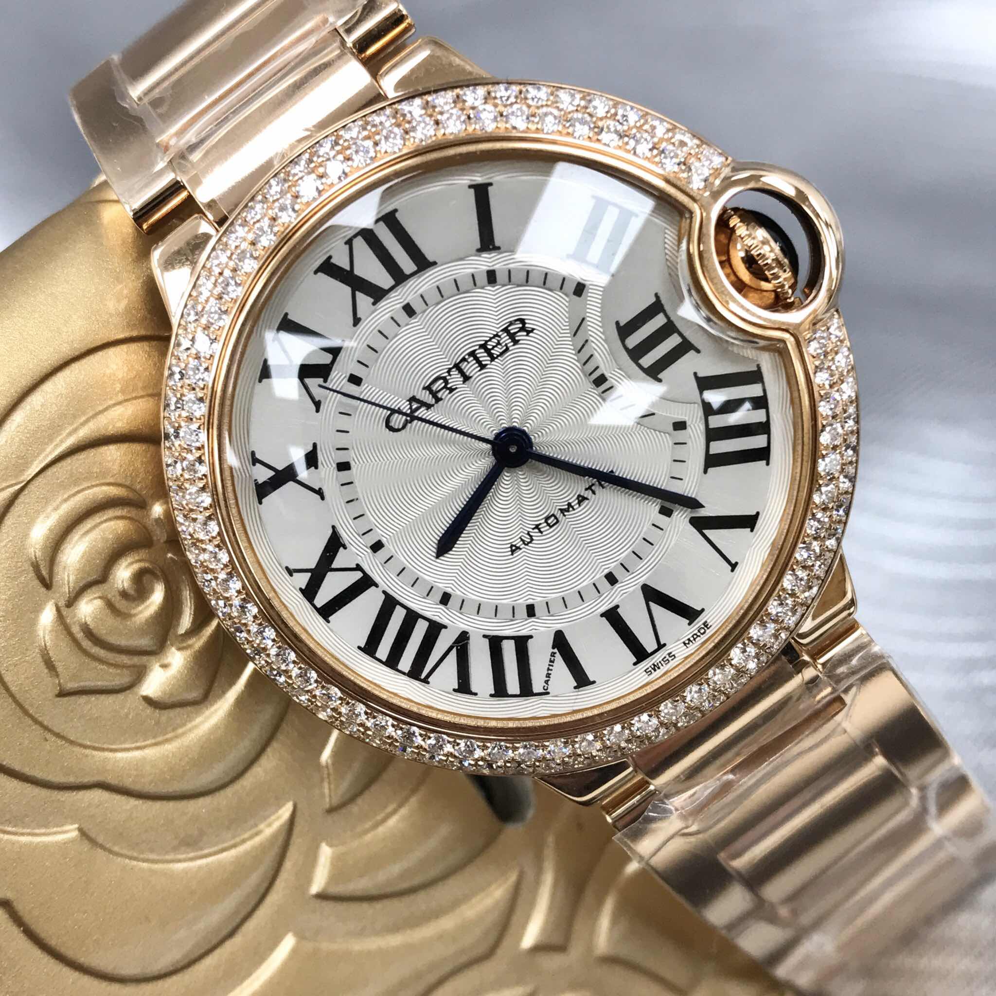 Cartier WJBB0005 BALLON BLEU Automatic 18kt Rose Gold & Diamonds