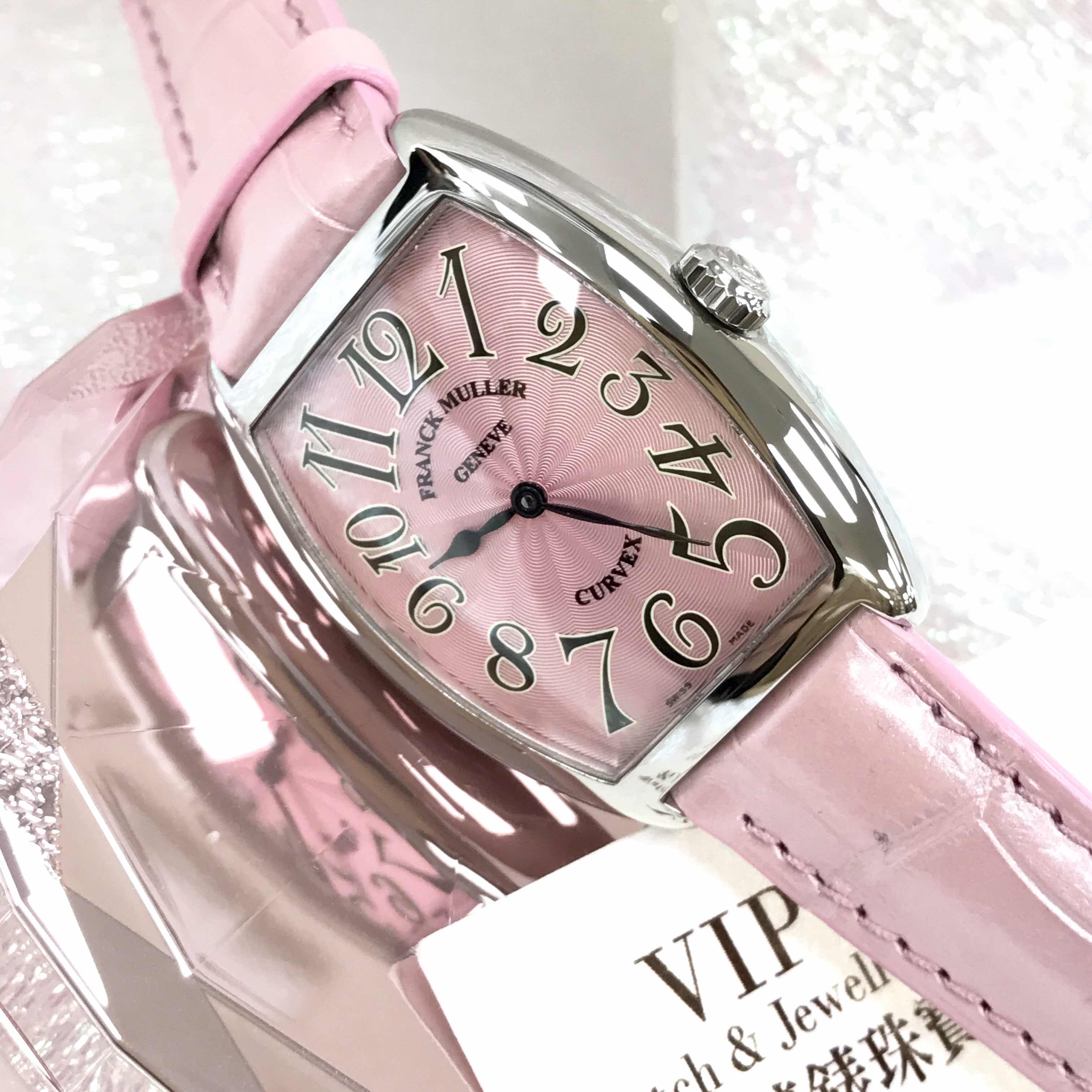 Franck Muller 7502 QZ (AC) - PINK CINTREE CURVEX Quartz Stainless Steel