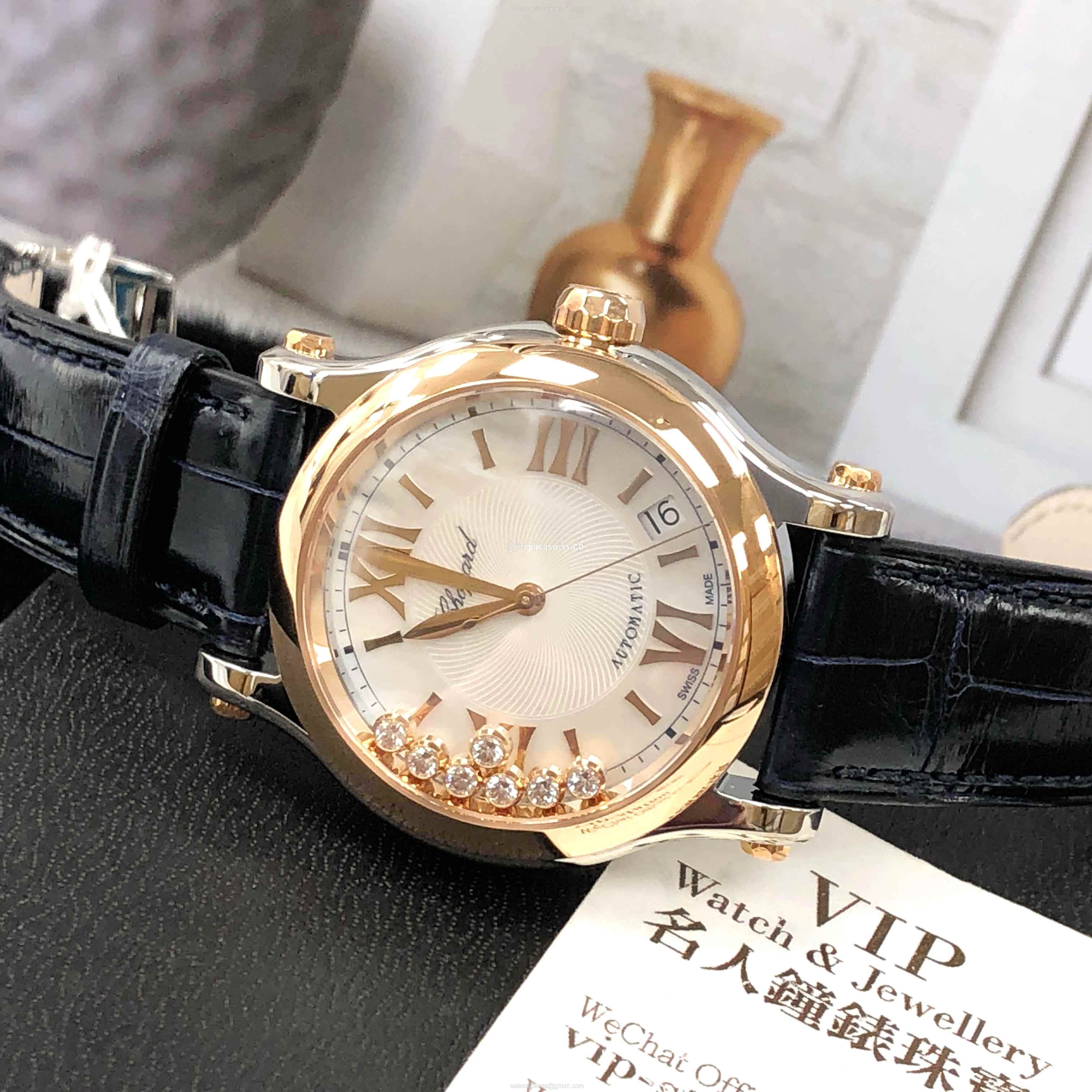 Chopard 278559-6008 HAPPY SPORT Automatic 18kt Rose Gold & Steel