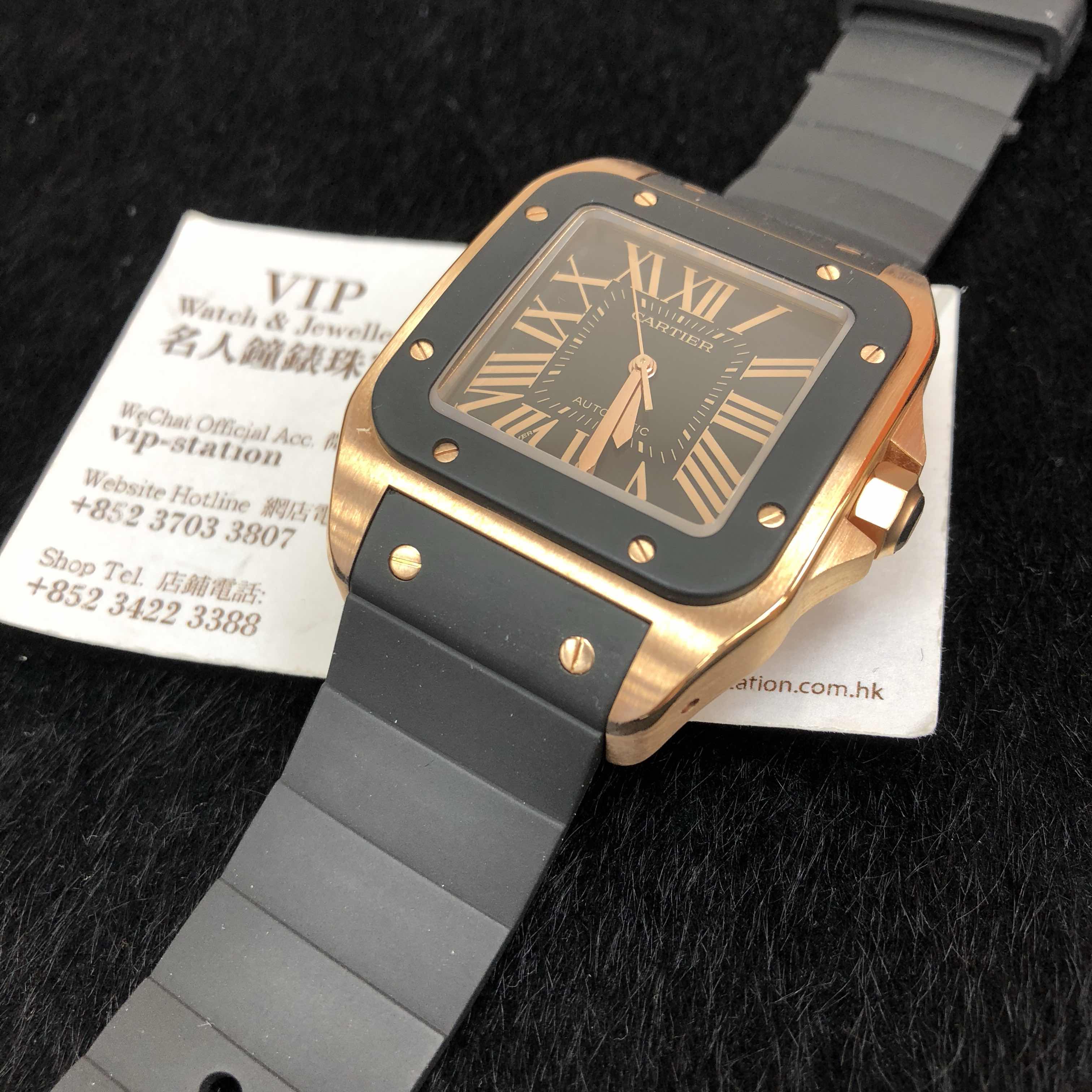 Cartier W20124U2 SANTOS Automatic 18kt Rose Gold
