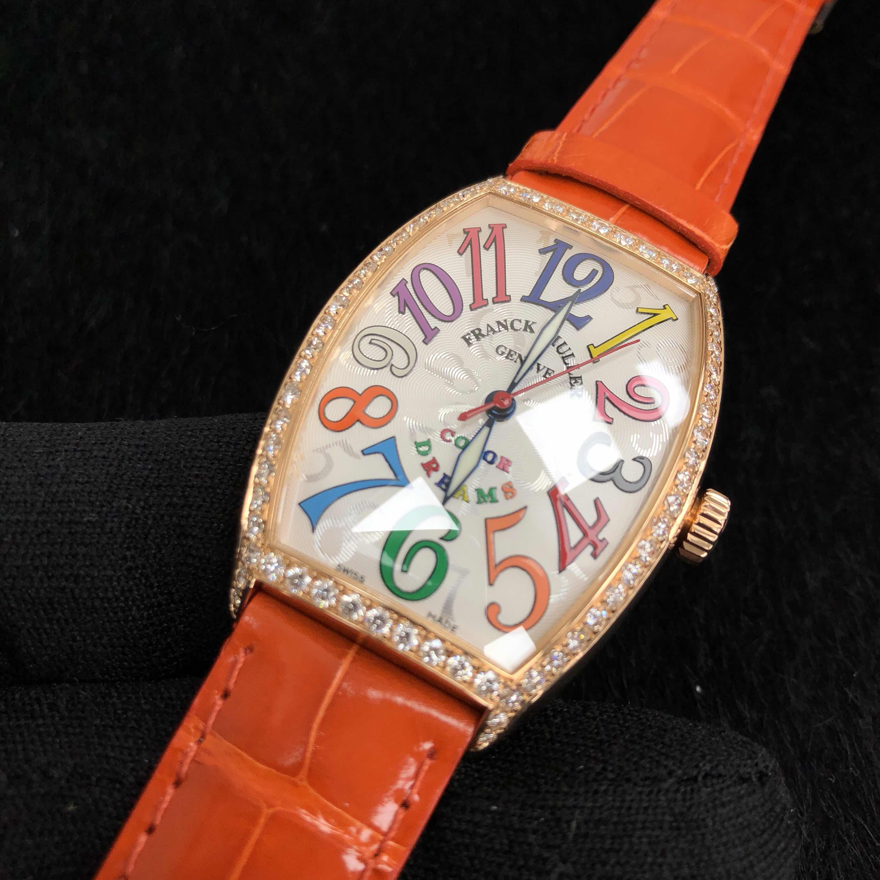 Franck Muller 5851 M SC COL DRM D 1R (5N) CINTREE CURVEX Automatic 18kt Rose Gold & Diamonds