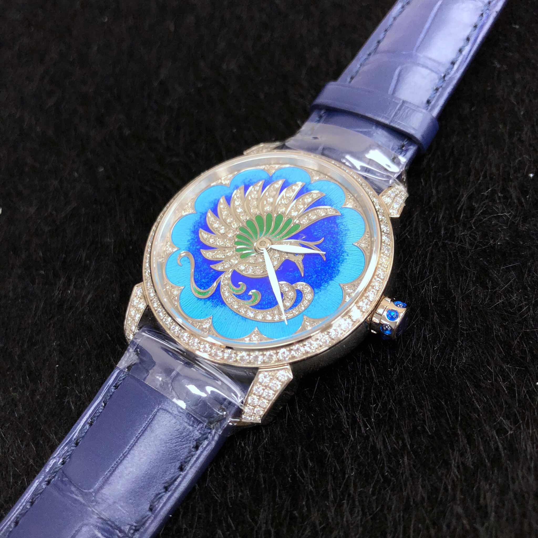 Ulysse Nardin 8150-112/PB CLASSIC Automatic 18kt White Gold & Diamond