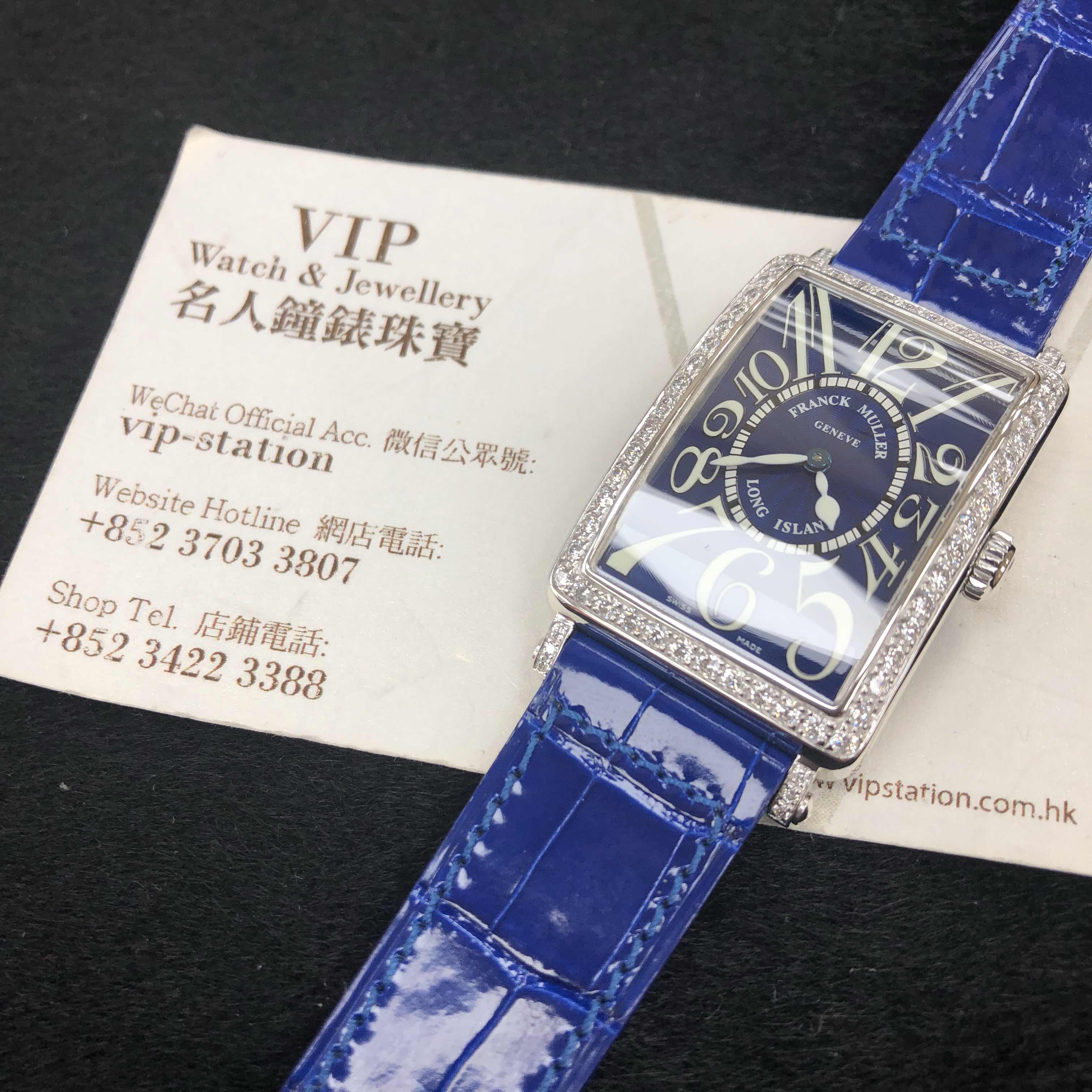 Franck Muller 952 QZ D 1R (AC) - DEEP BLUE LONG ISLAND Quartz Stainless Steel & Diamonds