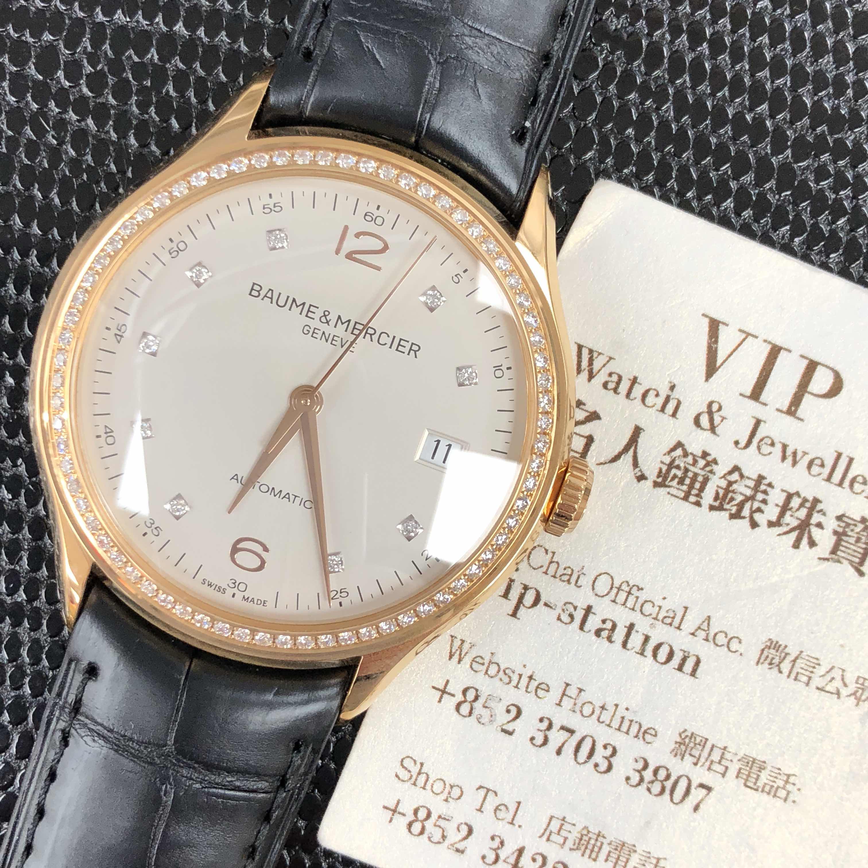 Baume & Mercier M0A10194 CLIFTON Automatic 18kt Rose Gold & Diamonds