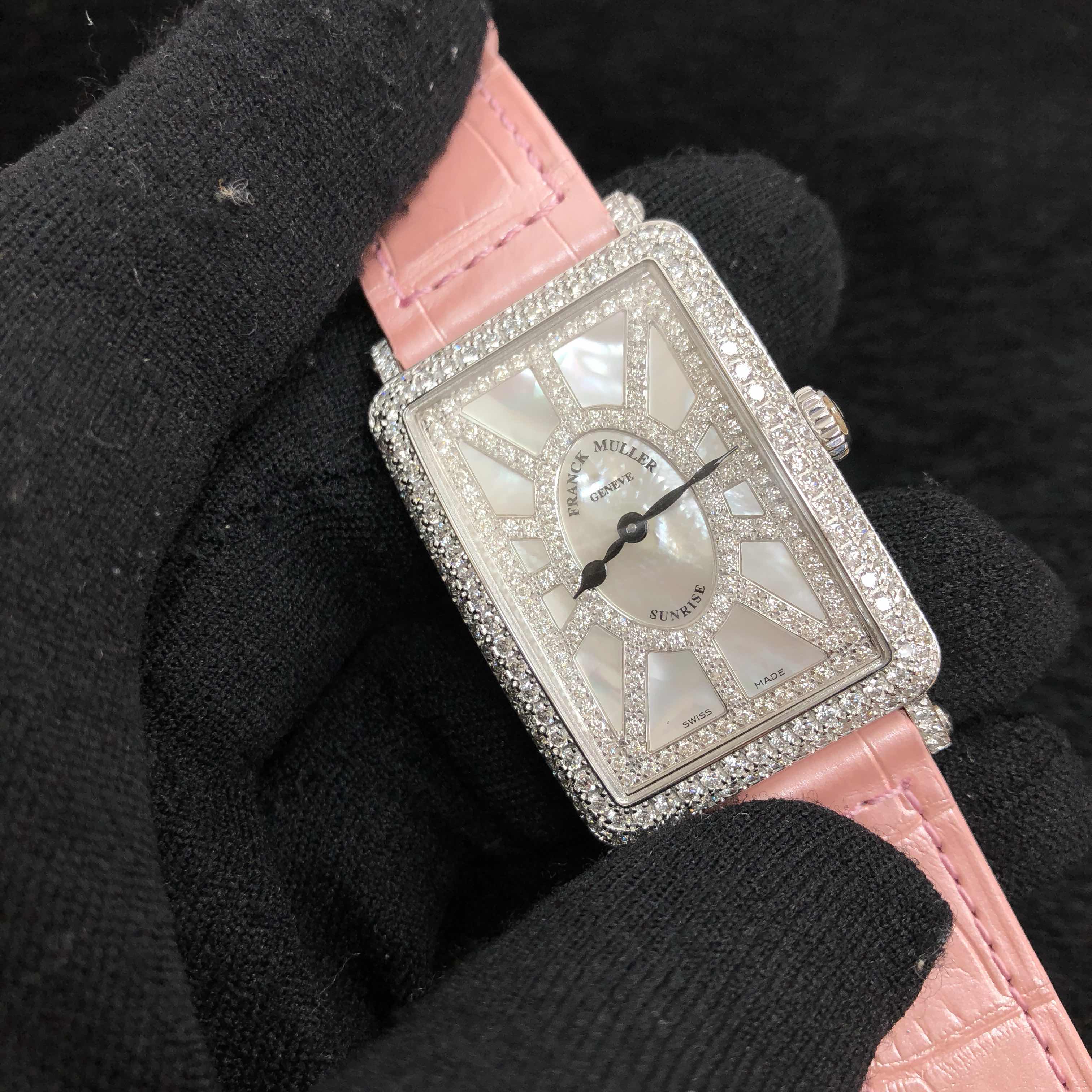 Franck Muller 952 QZ SNR D CD (OG) LONG ISLAND Quartz 18kt White Gold & Diamond