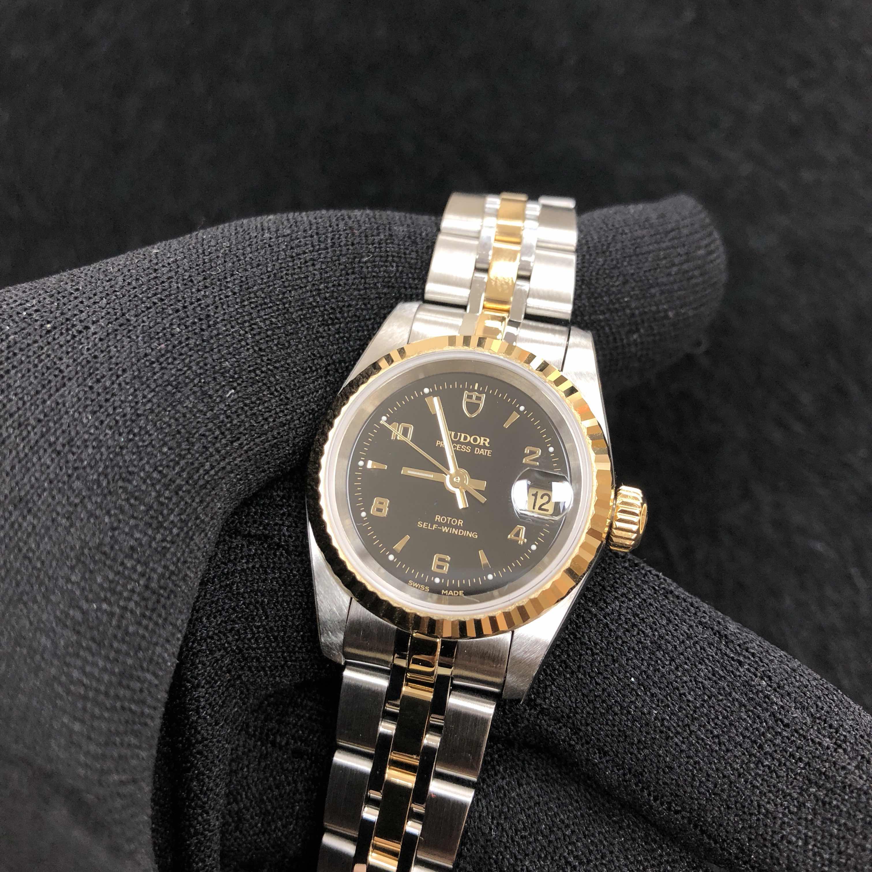 Tudor 92413-62433-246810AR-BK PRINCESS DATE Automatic 18kt Gold & Steel