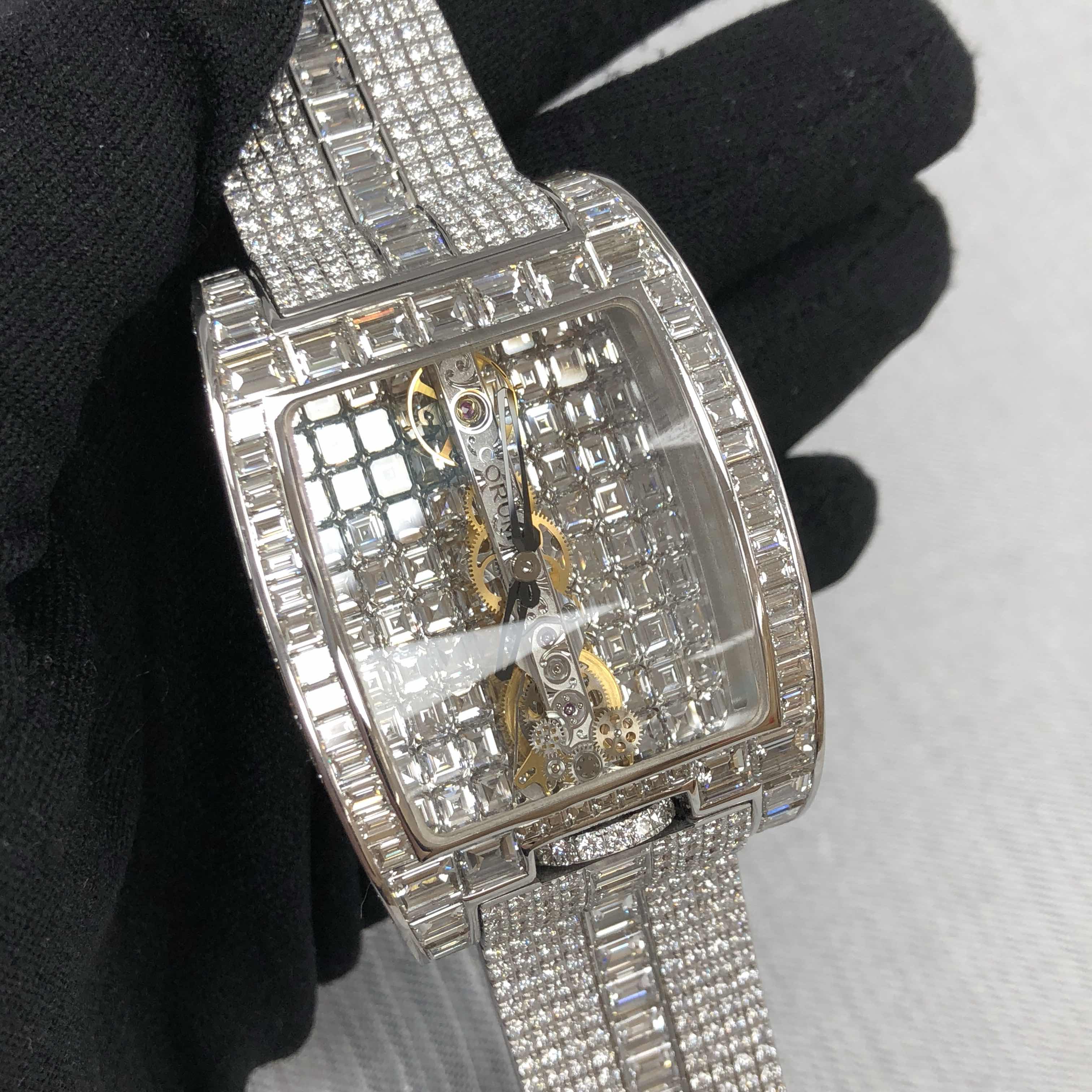 Corum Corum Full Paved Diamond BRIDGE Manual Wind 18kt White Gold & Diamond