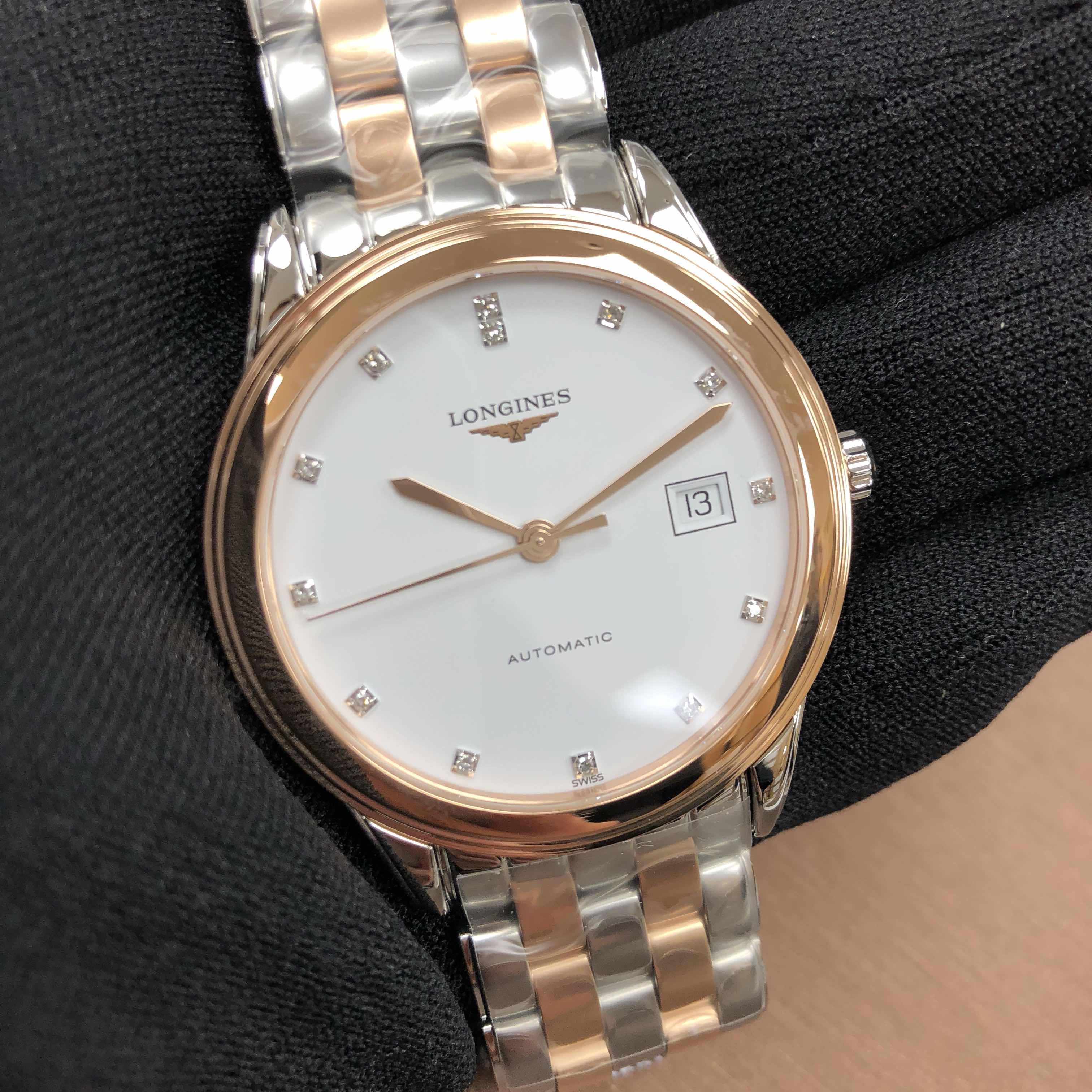 Longines L4.874.3.99.7 FLAGSHIP Automatic 18kt Rose Gold & Steel