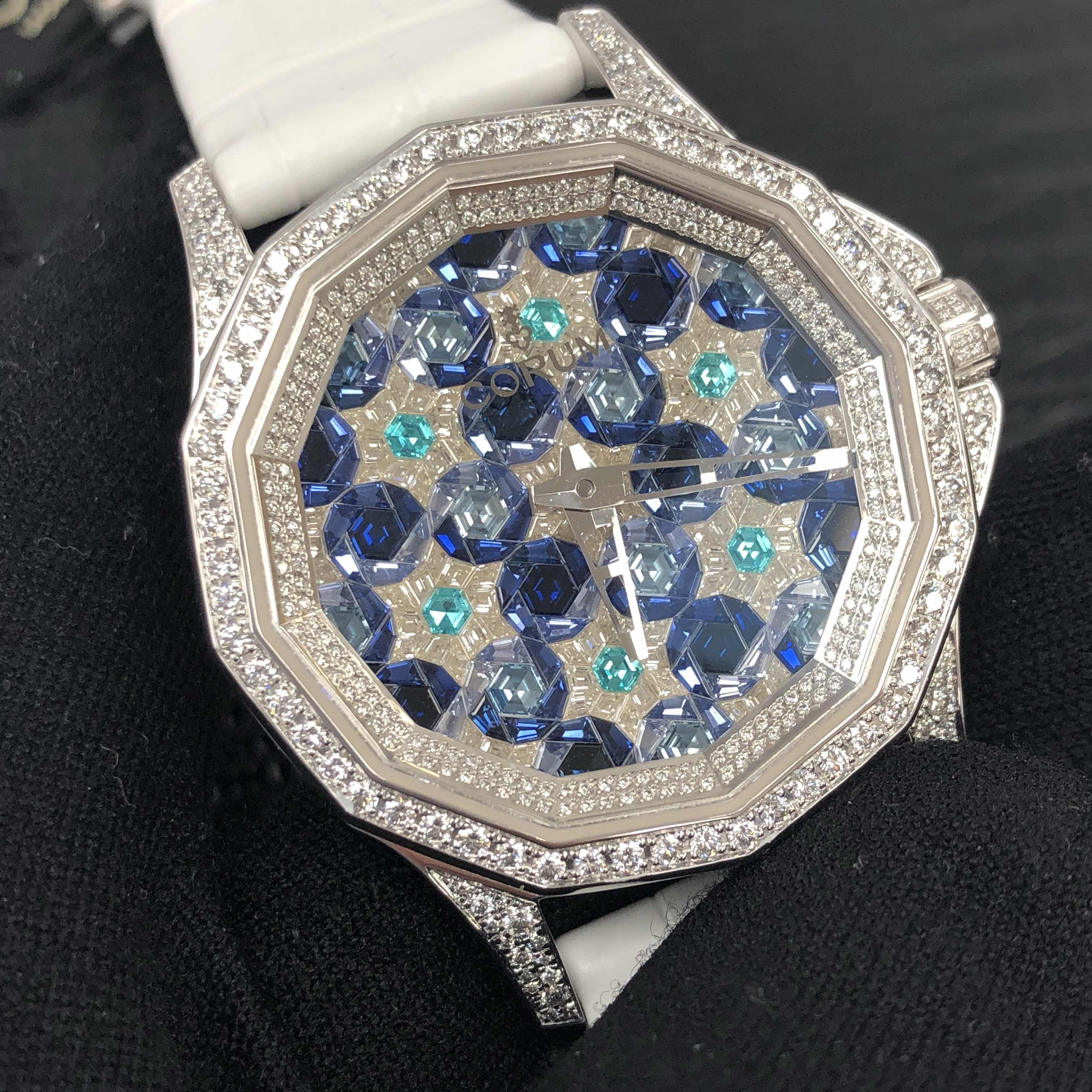 Corum 082.109.69/0F09 FL13 ADMIRALS CUP Automatic 18kt White Gold & Diamond