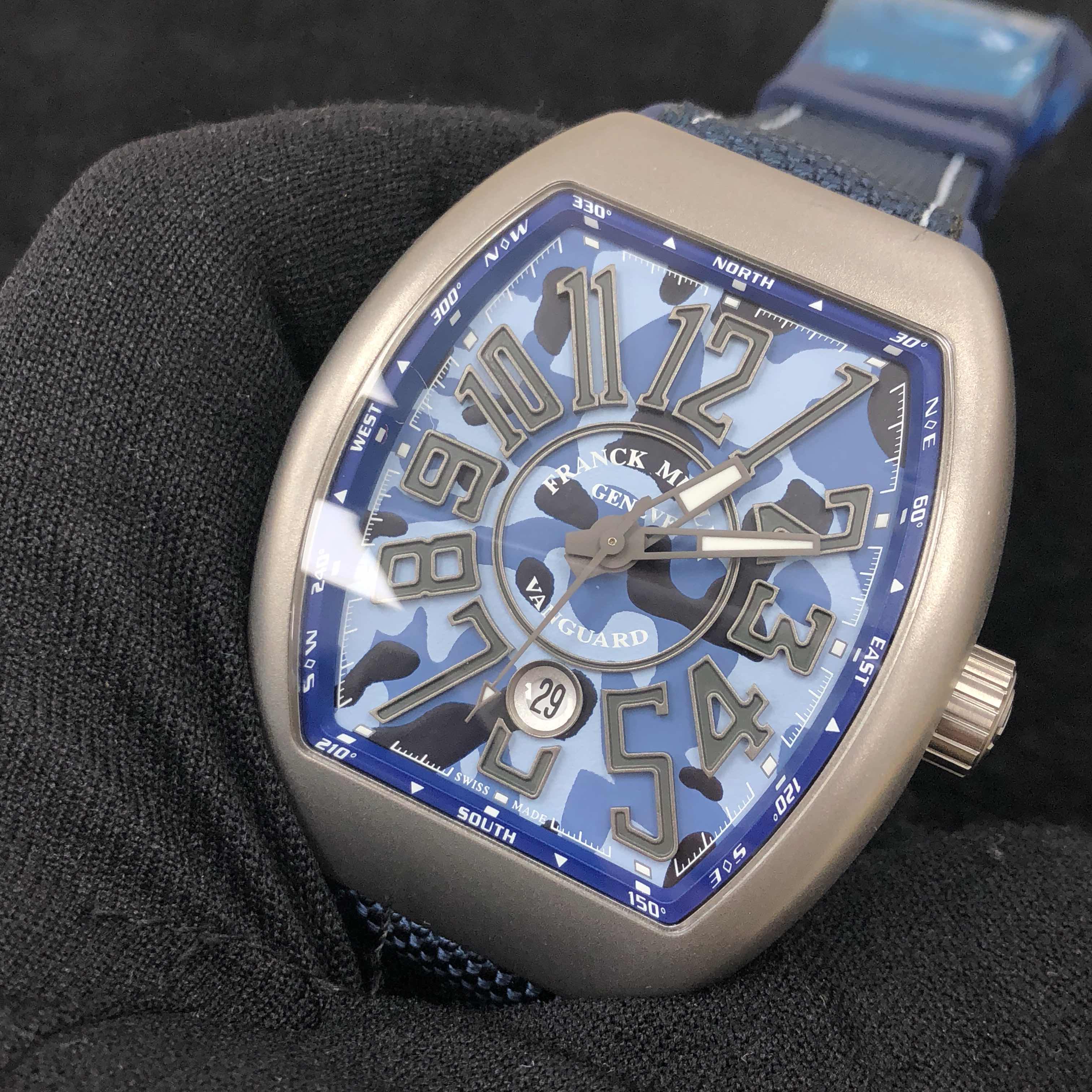 Franck Muller V 45 SC DT CAMOU (TT.MC.BL) VANGUARD Automatic Stainless Steel