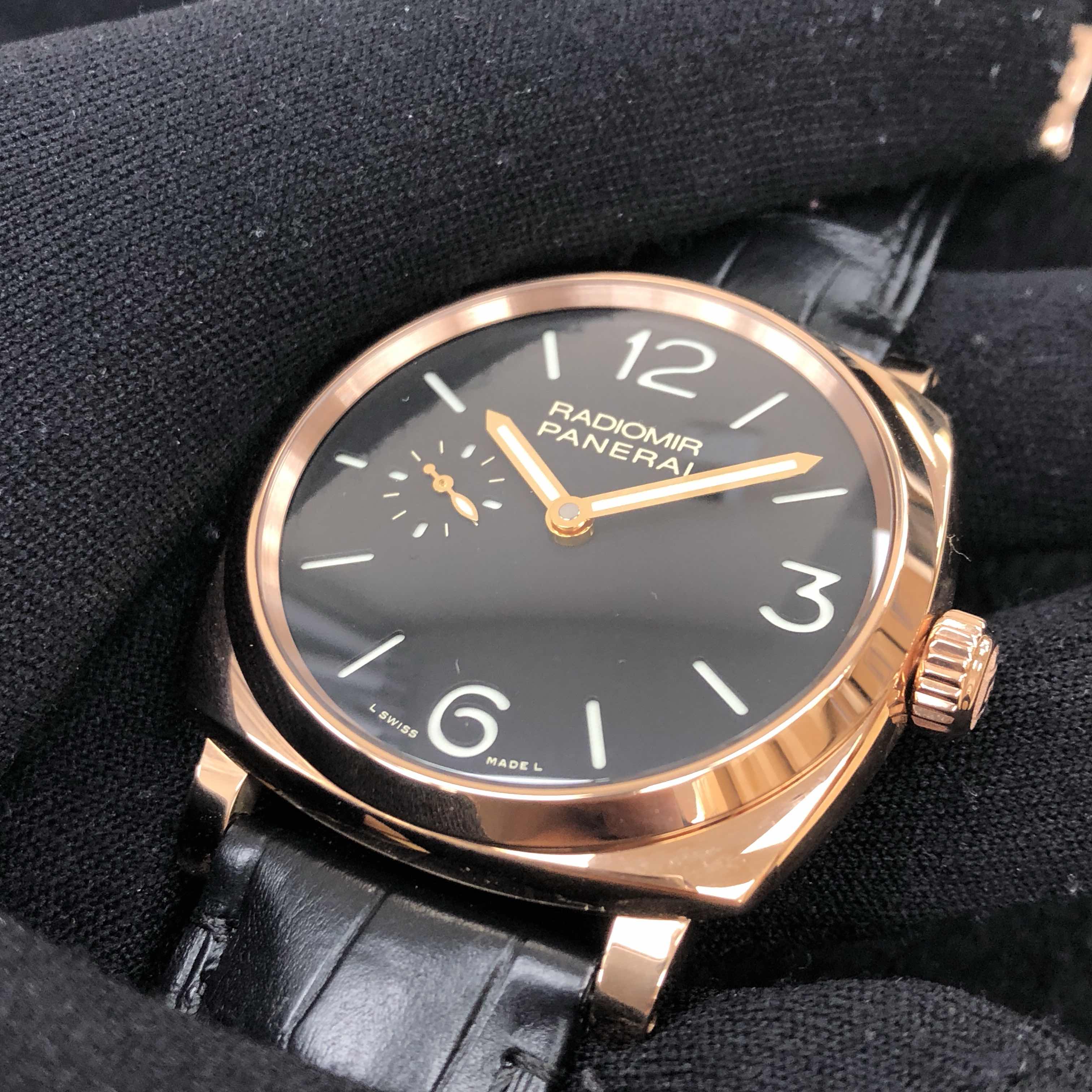Panerai PAM00575 RADIOMIR Manual Wind 18kt Rose Gold