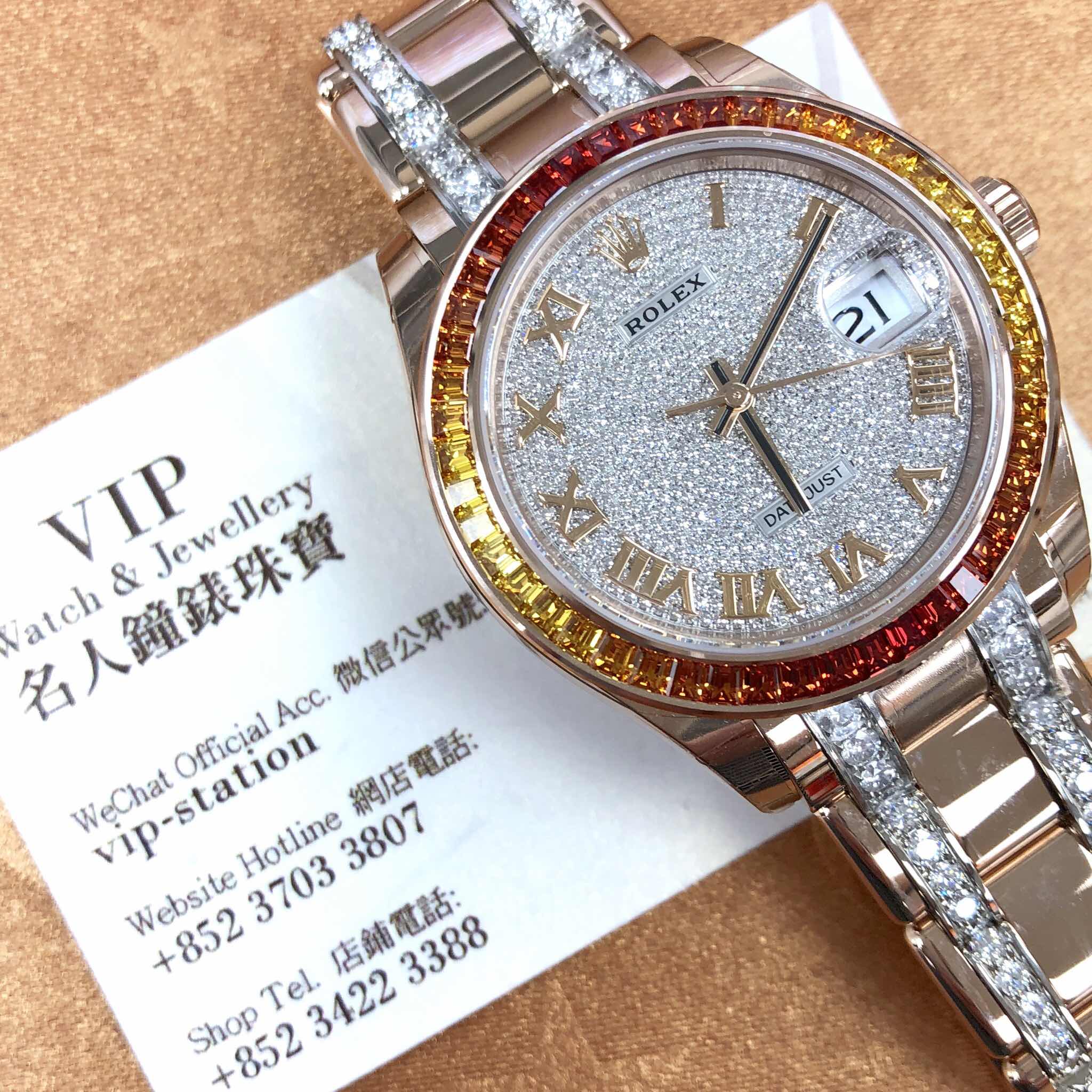 Rolex 86345SAJOR DATEJUST Automatic 18kt Rose Gold & Diamonds