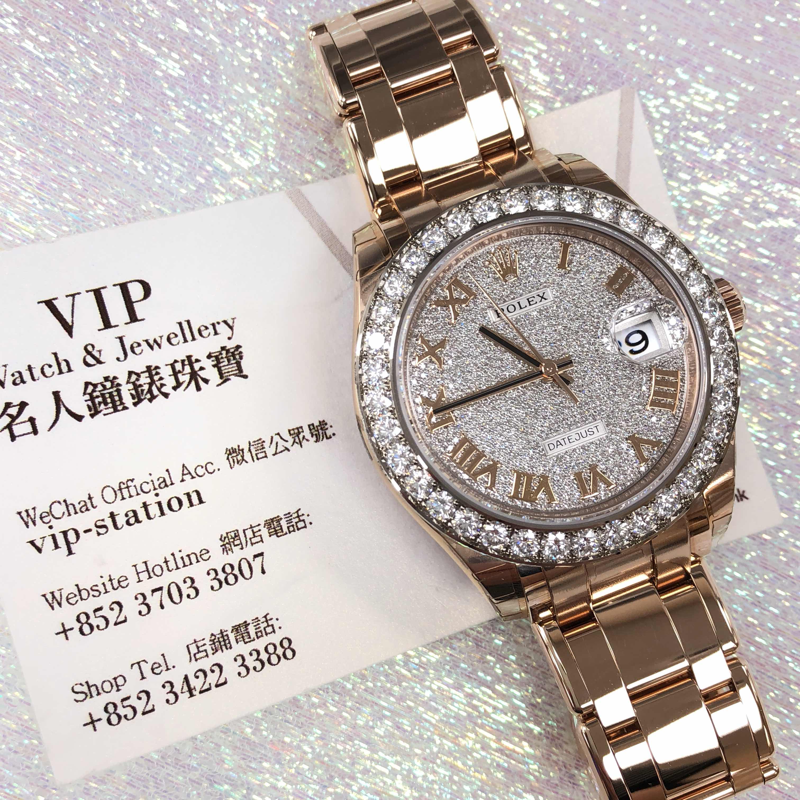 Rolex 86285-0002 DATEJUST Automatic 18kt Rose Gold & Diamonds
