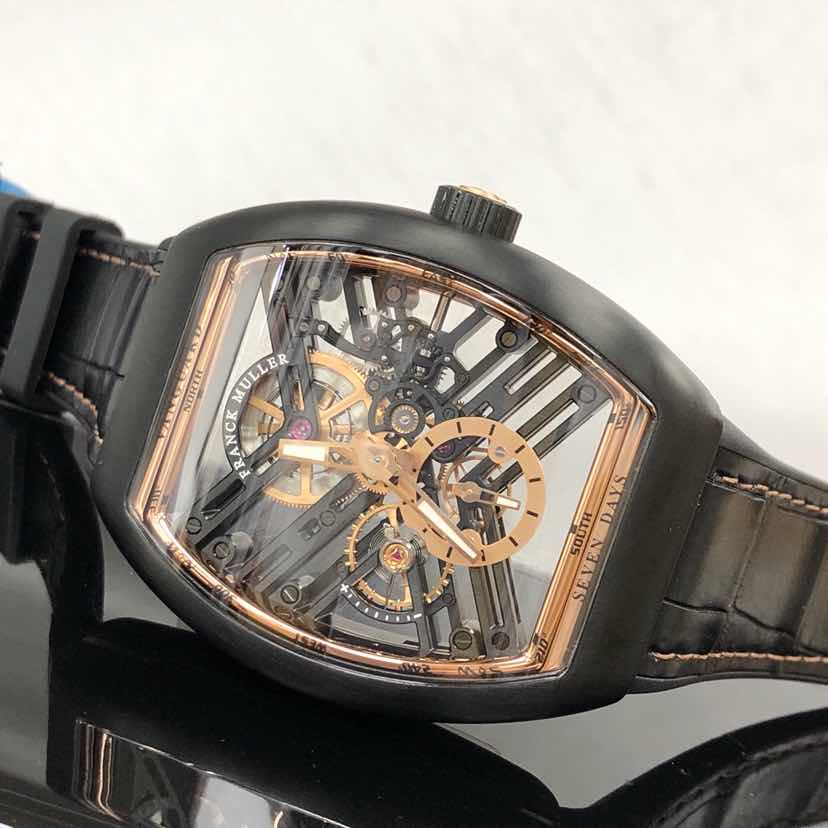 Franck Muller V 45 S6 SQT TT NR (5N.BR) VANGUARD Manual Wind 18kt Rose Gold & Steel