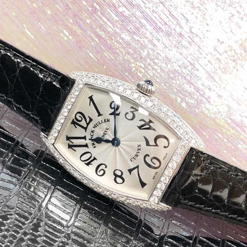 Franck Muller 1752 QZ D (AC) CINTREE CURVEX Quartz Stainless Steel & Diamonds