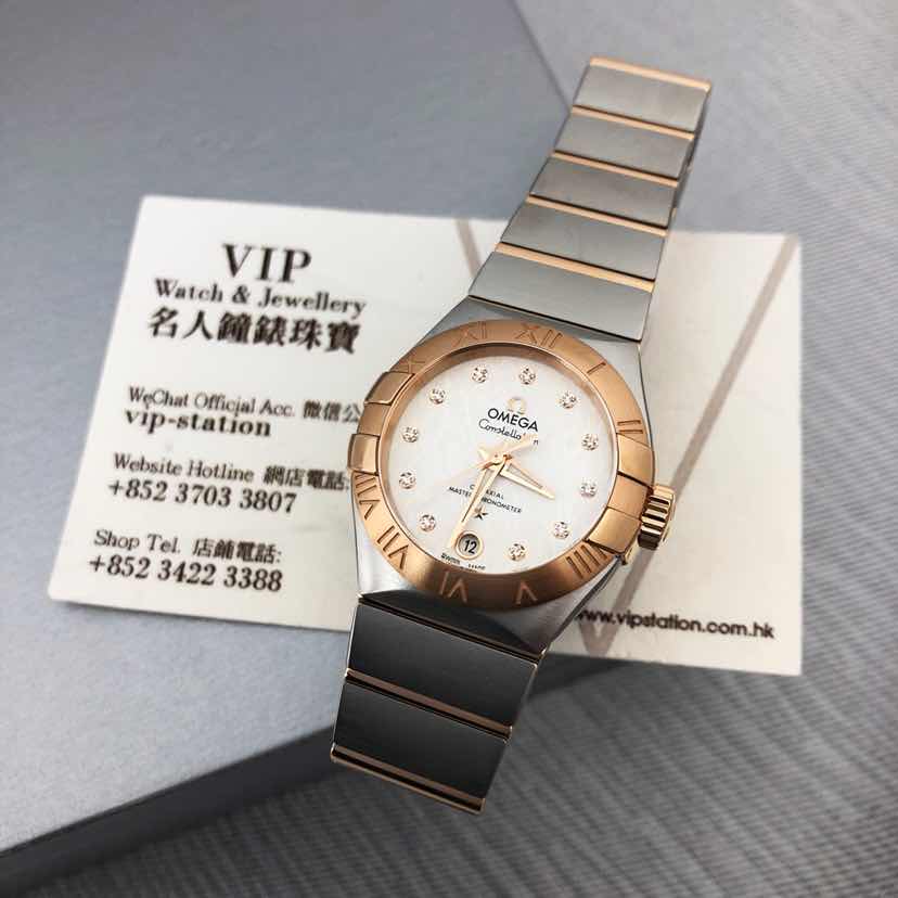 Omega 127.20.27.20.52.001 CONSTELLATION Automatic 18kt Rose Gold & Steel