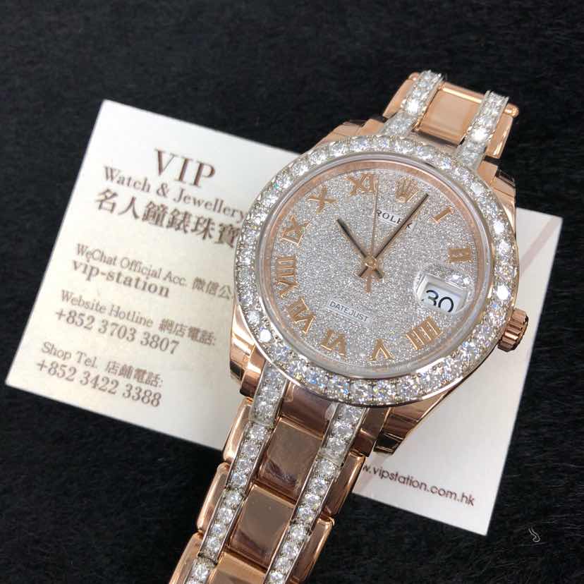 Rolex 86285-0001 DATEJUST Automatic 18kt Rose Gold & Diamonds