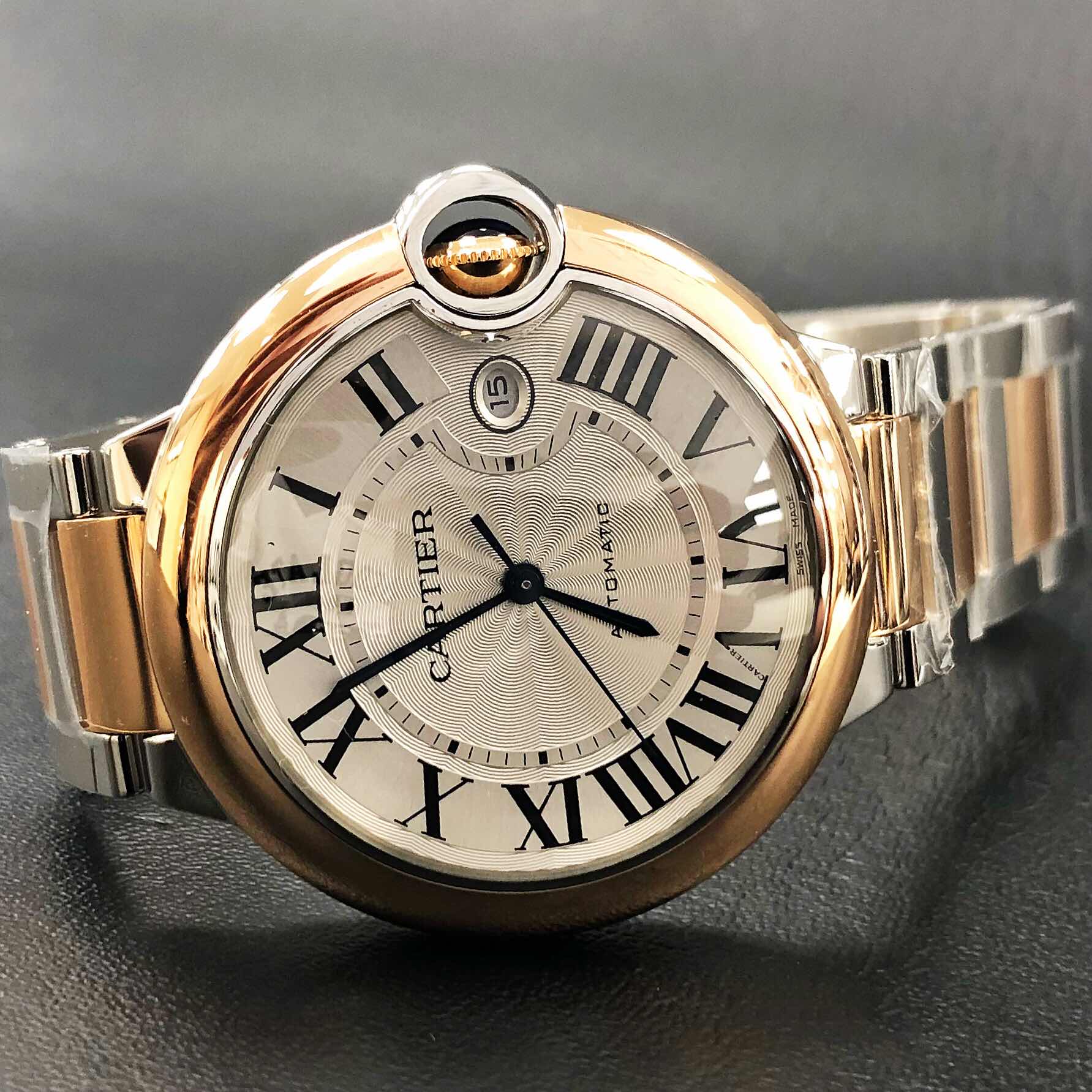 Cartier W2BB0004 BALLON BLEU Automatic 18kt Rose Gold & Steel