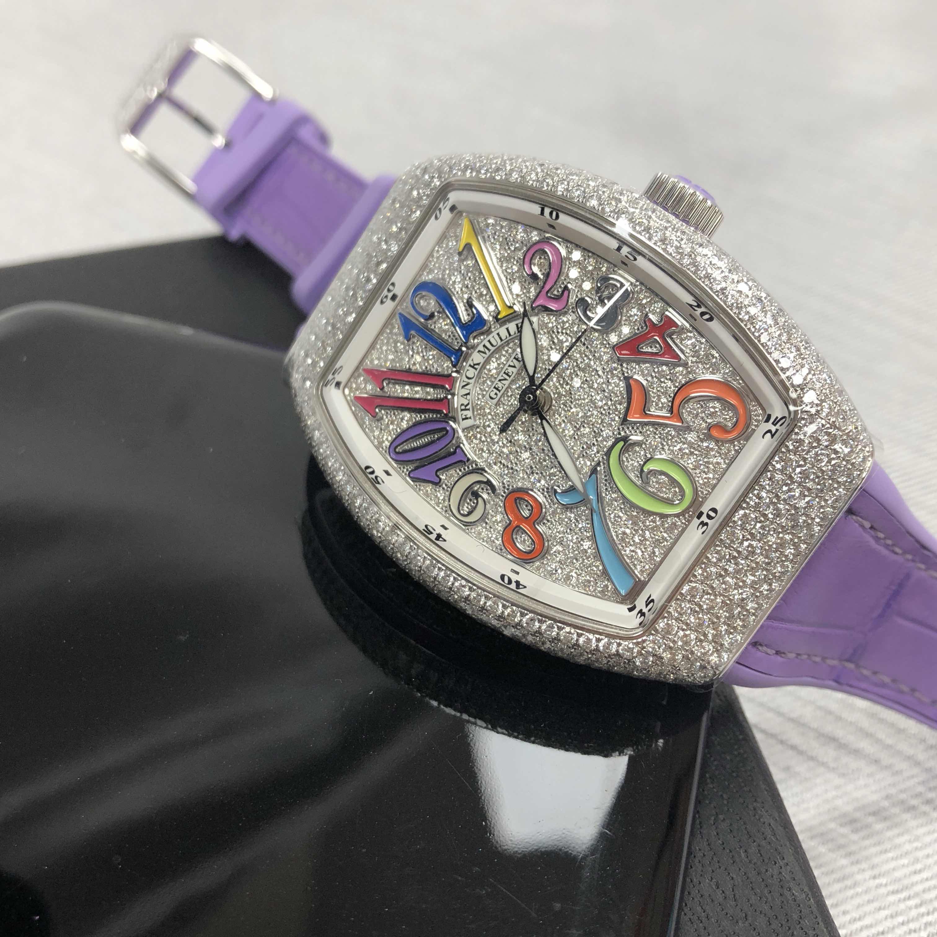 Franck Muller V 35 SC AT FO D CD COL DRM (AC.VL) VANGUARD Automatic 18kt White Gold & Diamond