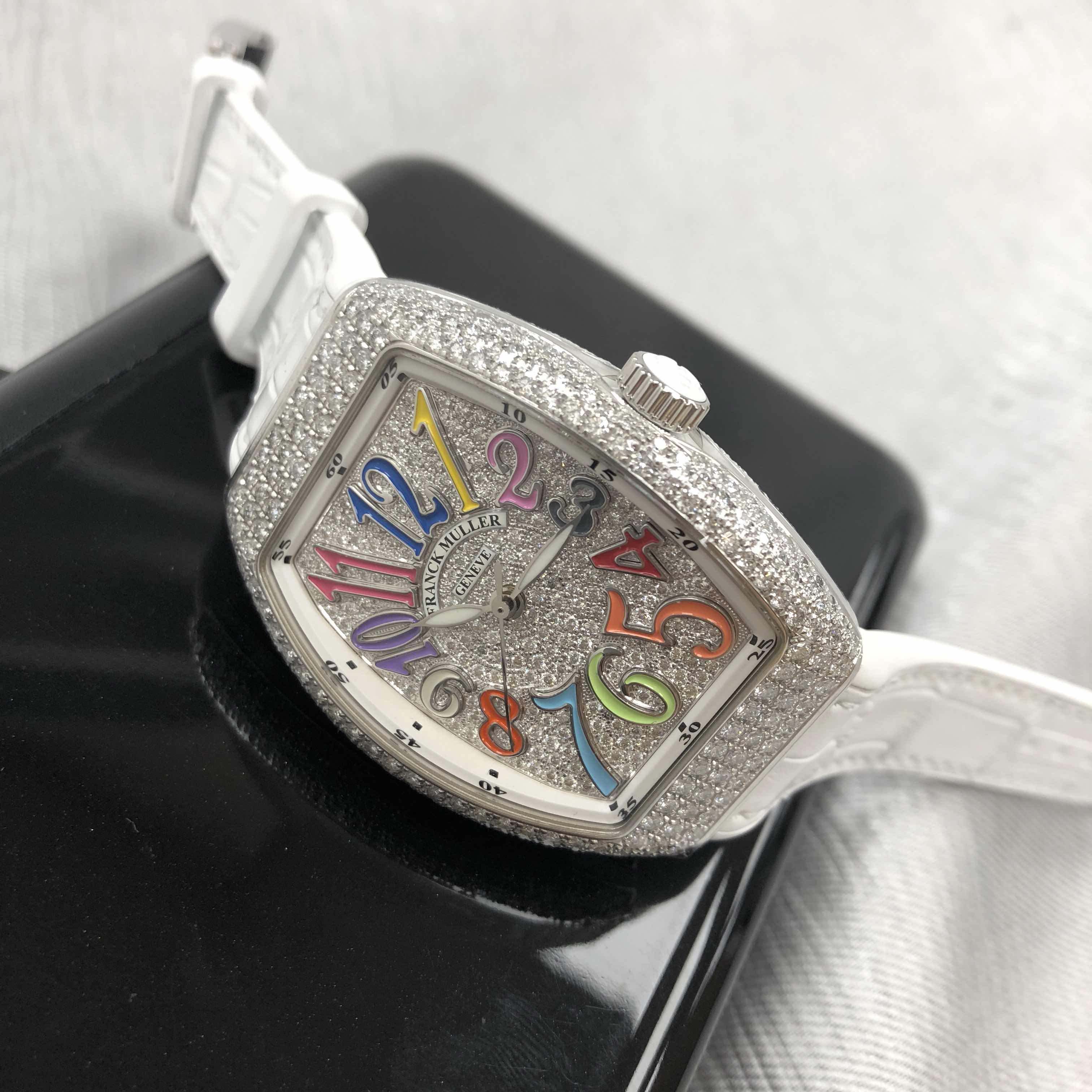 Franck Muller V 35 SC AT FO D CD COL DRM (AC.BC) VANGUARD Automatic 18kt White Gold & Diamond