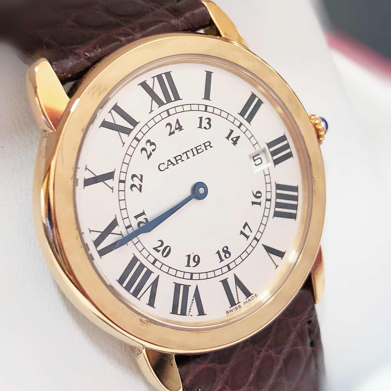 Cartier W6701008 RONDE SOLO DE CARTIER Quartz 18kt Rose Gold & Steel