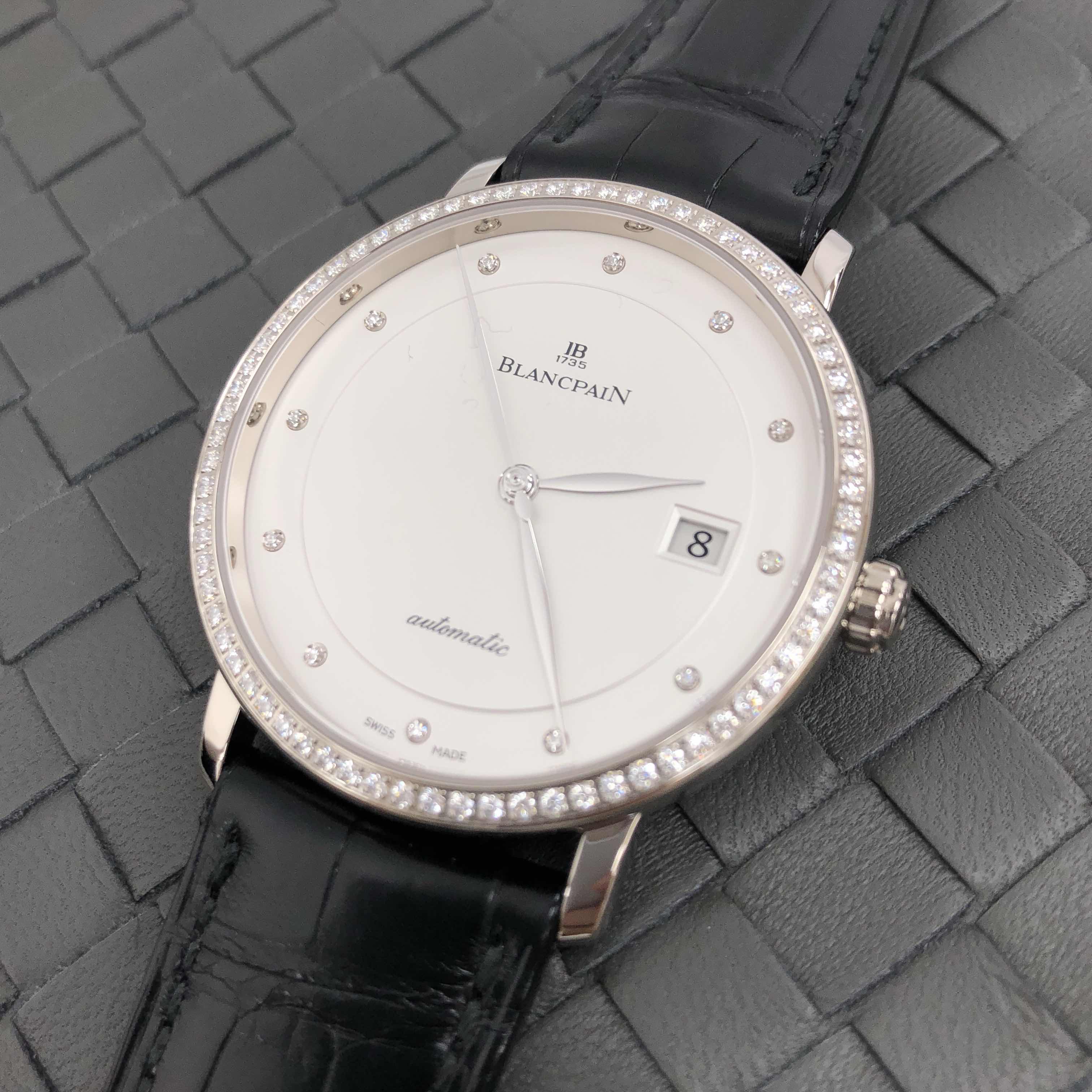 Blancpain 6223-1987-55B VILLERET Automatic 18kt White Gold & Diamond
