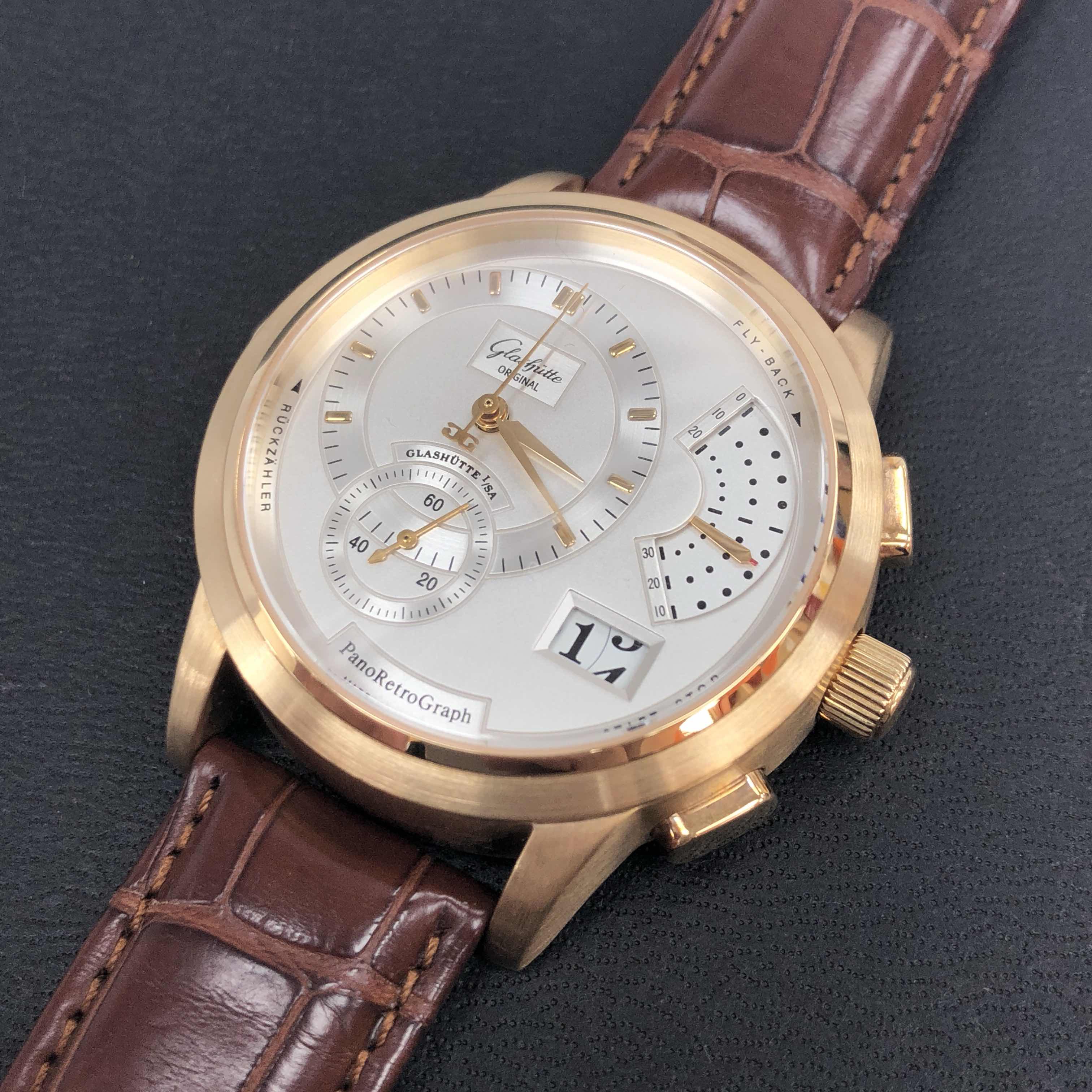 Glashutte 60-01-03-03-06 PANO Manual Wind 18kt Rose Gold