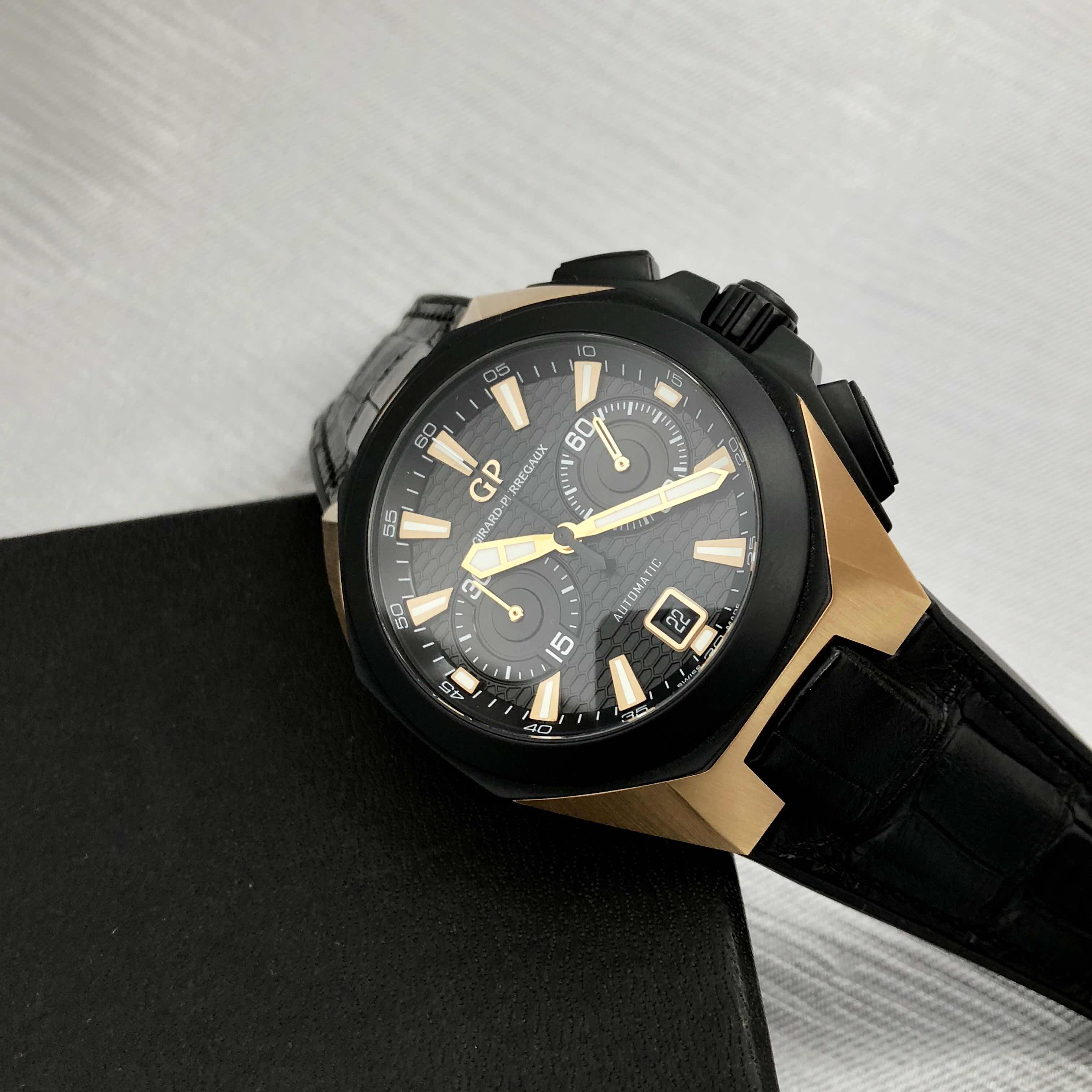 Girard Perregaux 49970-34-633-BB6B HAWK Automatic 18kt Rose Gold & Ceramics