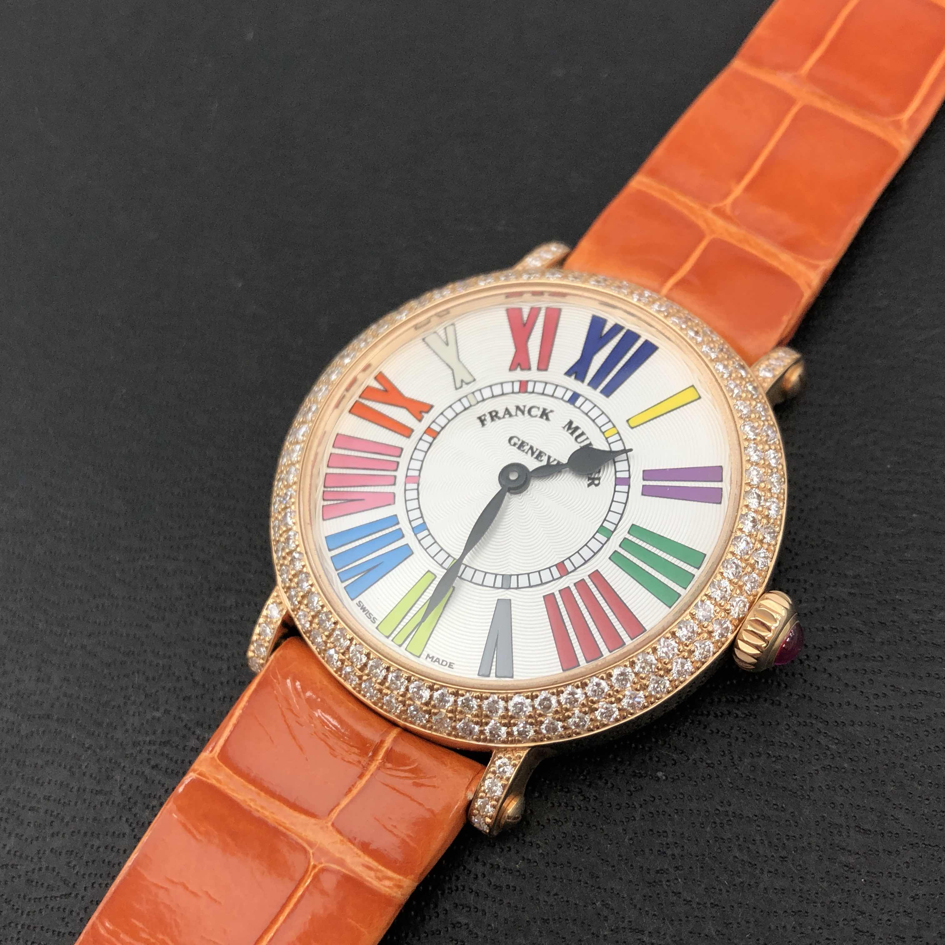 Franck Muller 8035 QZ COL DRM R D (5N) COLOR DREAMS Quartz 18kt Rose Gold & Diamonds