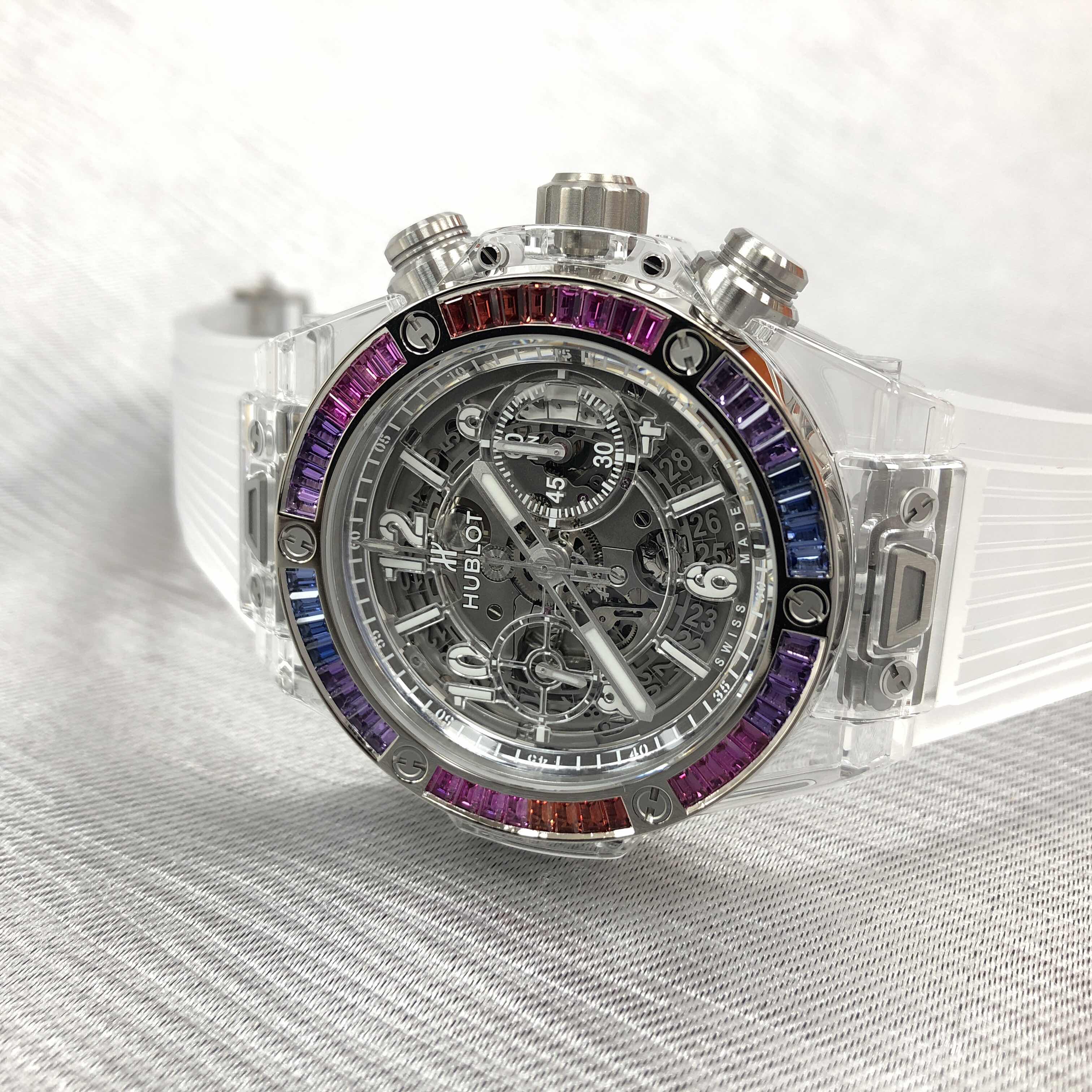 Hublot 411.JX.4803.RT.4098 BIG BANG Automatic 18kt White Gold & Sapphire