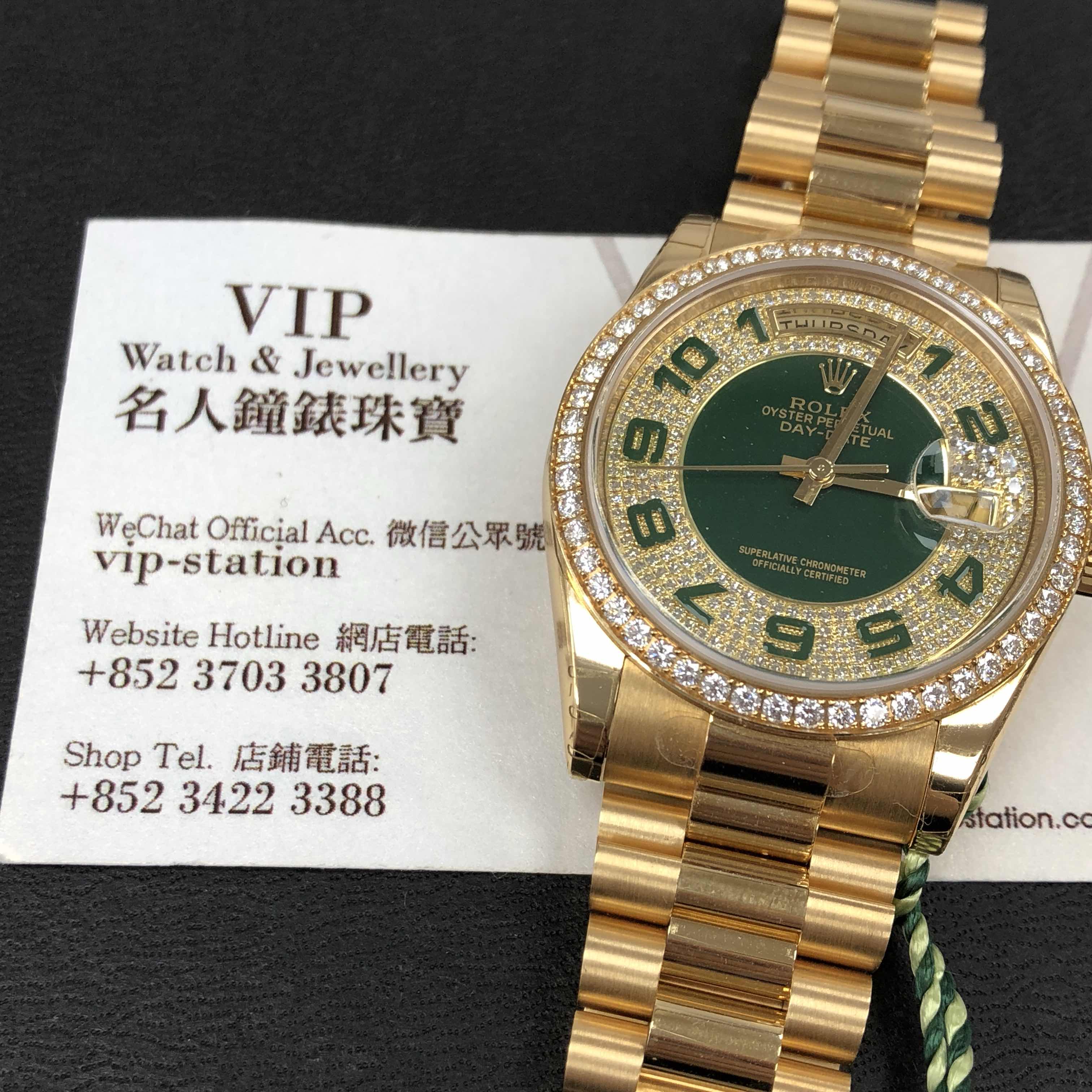 Rolex 118348GNPAVEDAR DAY-DATE Automatic 18kt Gold & Diamond & Steel