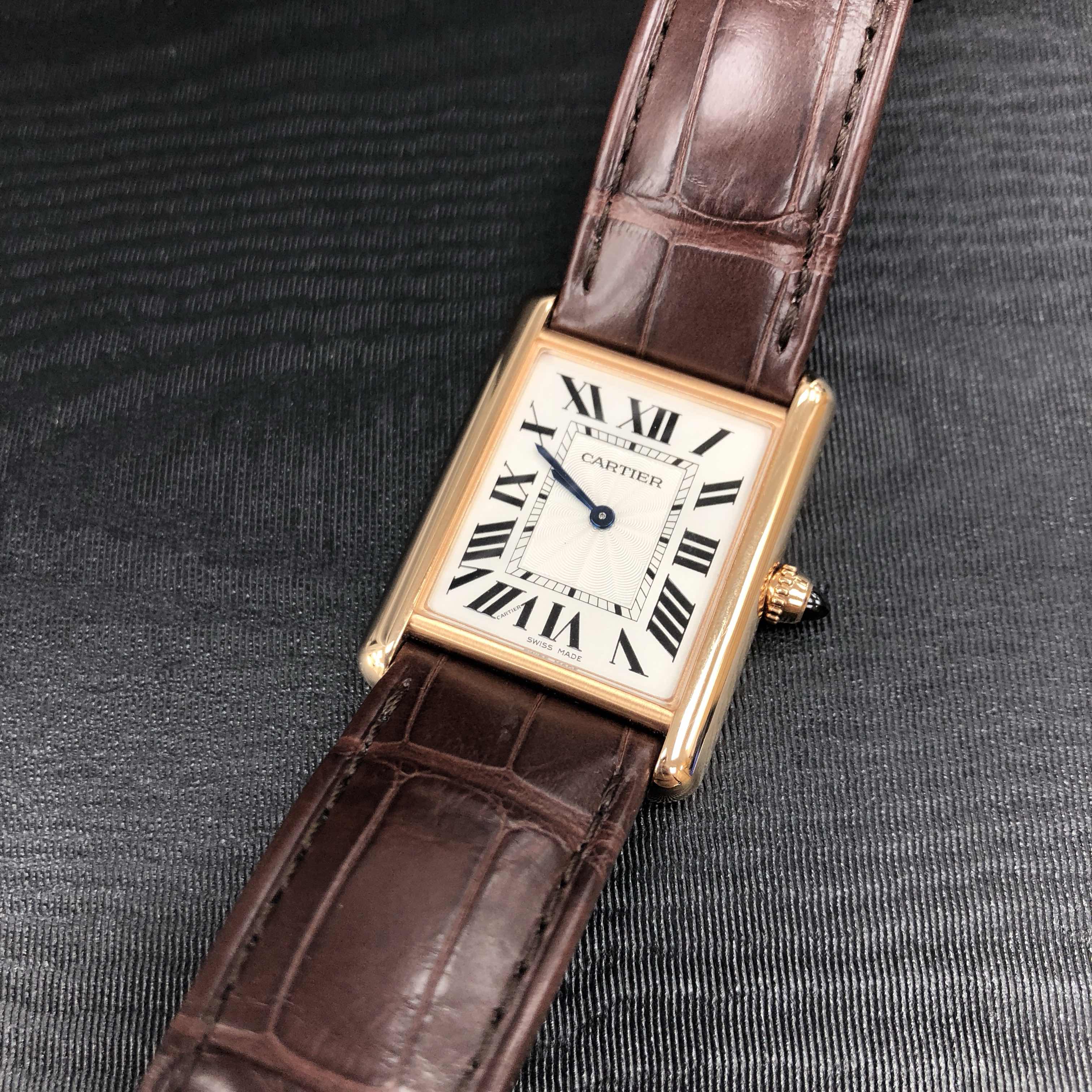 Cartier WGTA0011 TANK Manual Wind 18kt Rose Gold