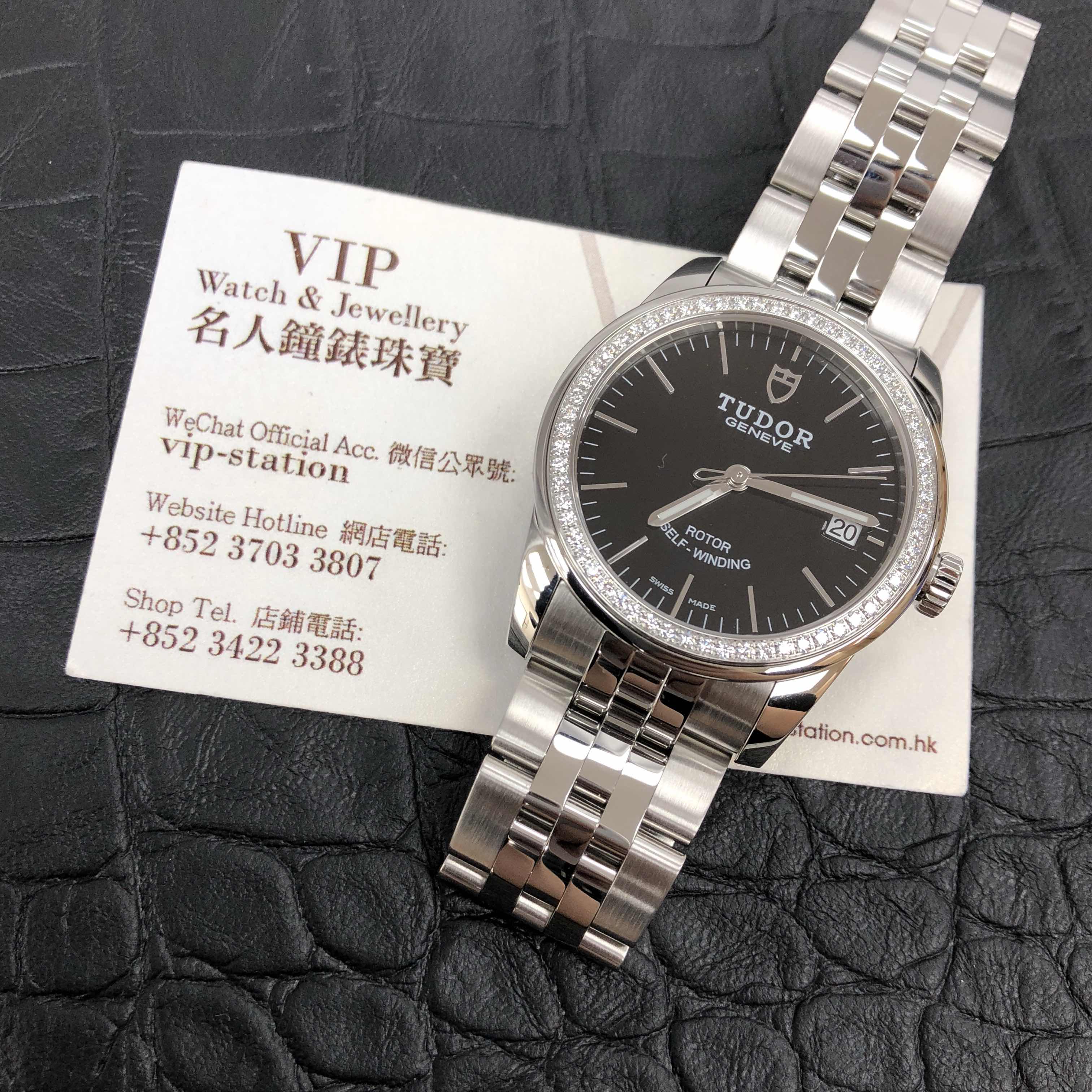 Tudor 55020-D-68050-BK GLAMOUR DATE Automatic Stainless Steel & Diamonds