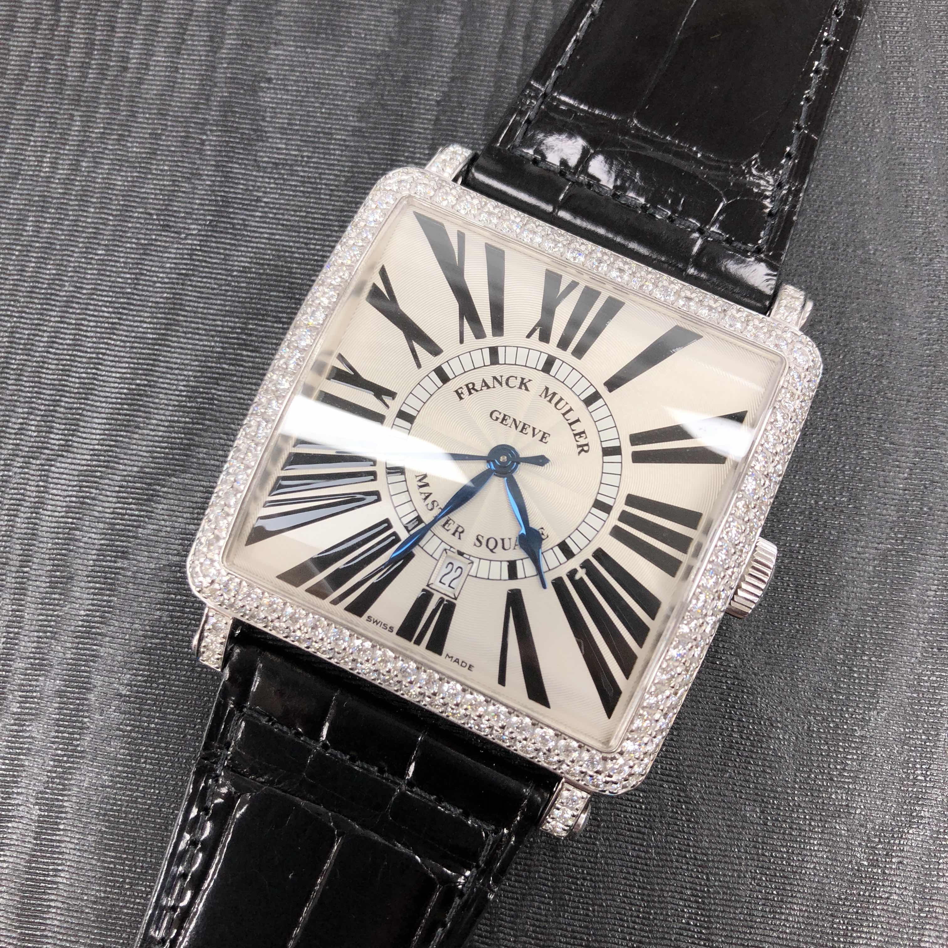 Franck Muller 6000 K SC DT R D (OG) MASTER SQUARE Automatic 18kt White Gold & Diamond