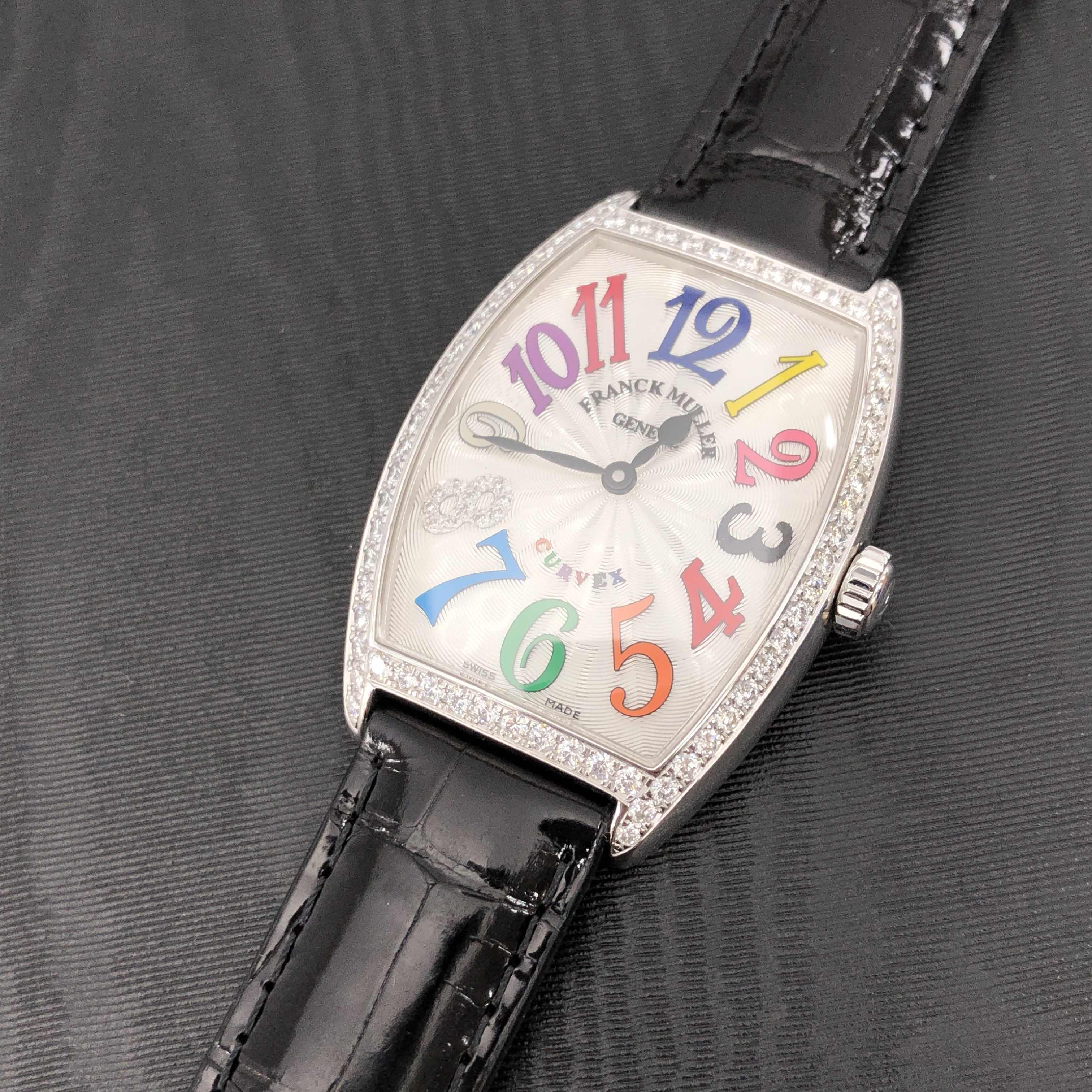 Franck Muller 2852 QZ COL DRM D 1R CD8 (AC) CINTREE CURVEX Quartz Stainless Steel & Diamonds